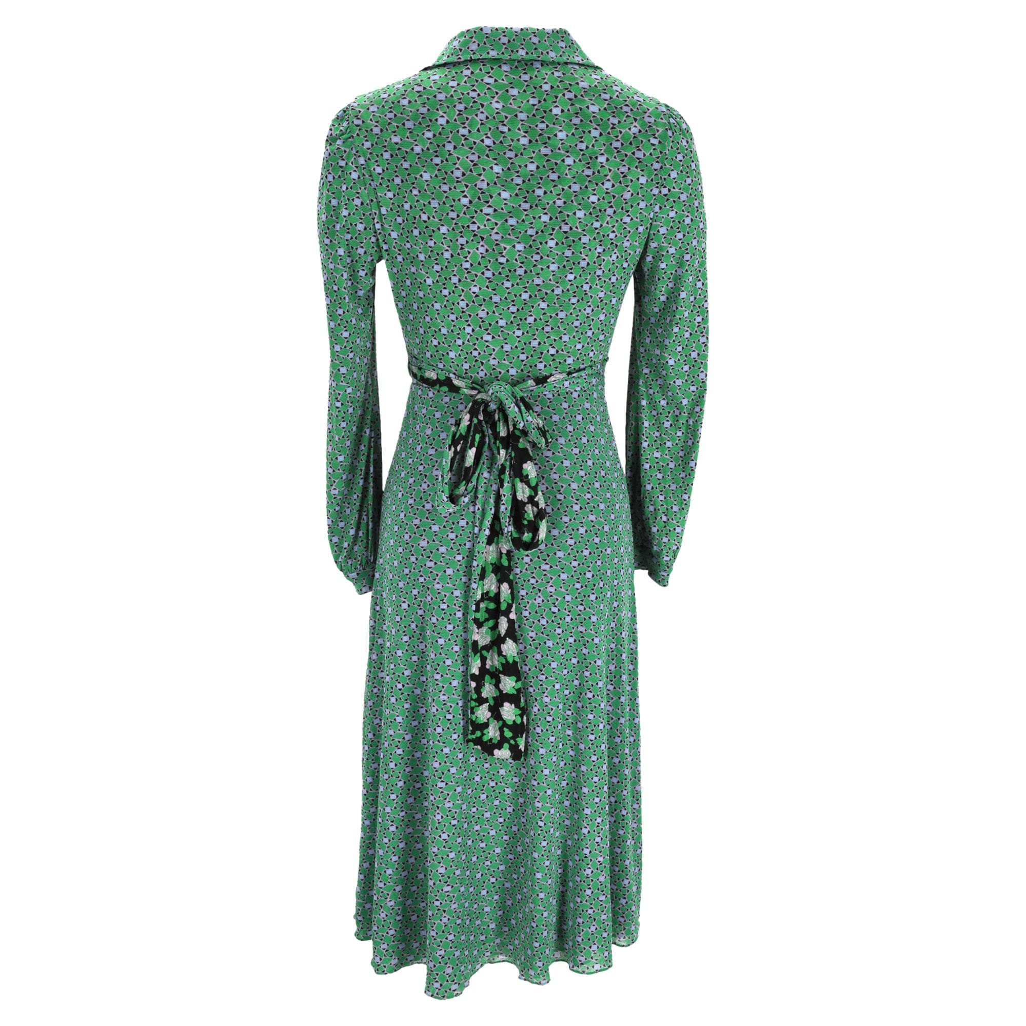 REVERSIBLE DVF Floral - Print Reversible Midi Wrap Dress in Multicolor Viscose