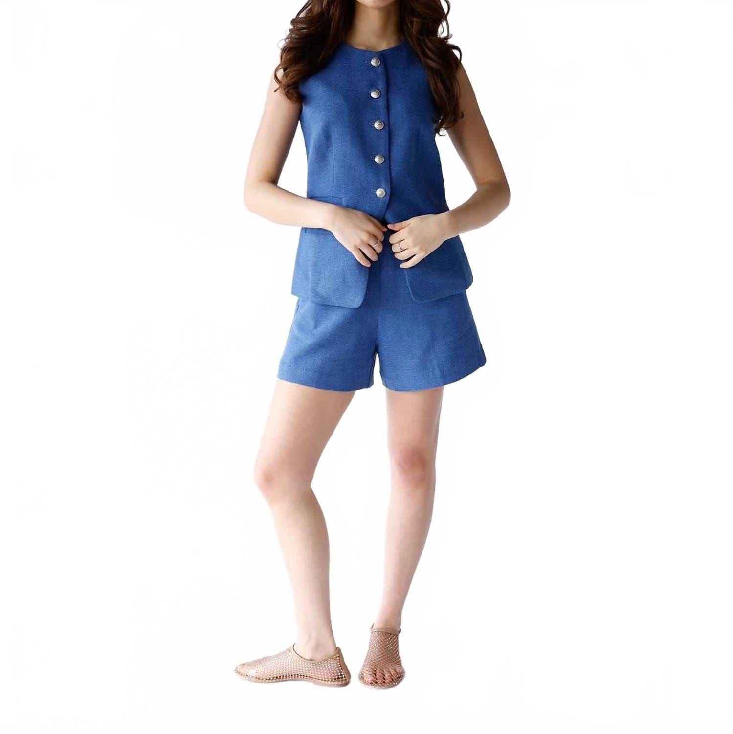 City Vest In Cobalt