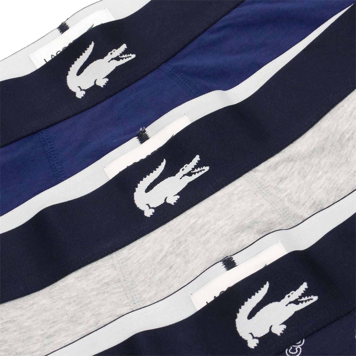 Blue Men's 3 Pack Cotton Stretch Print Boxer Briefs In Navy Blue