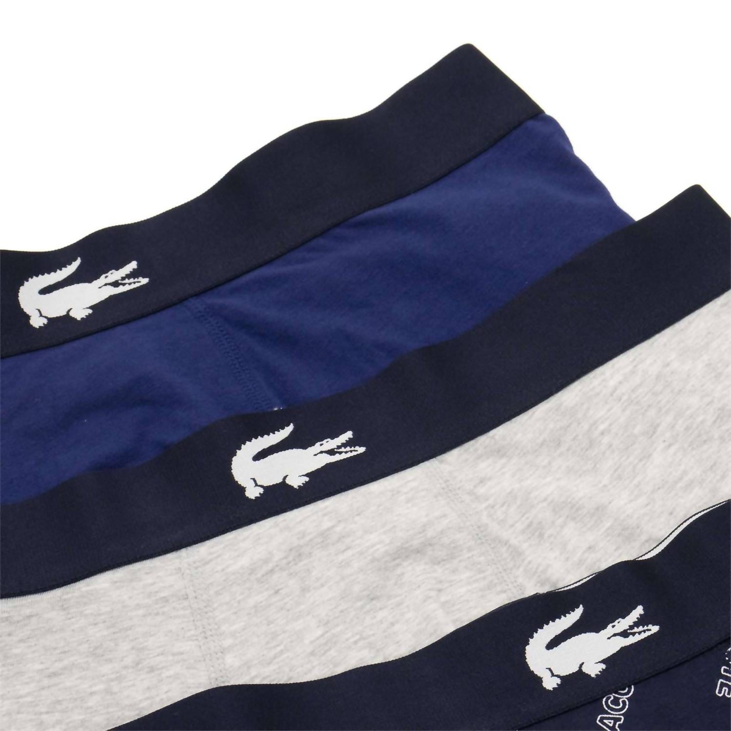 Blue Men's 3 Pack Cotton Stretch Print Boxer Briefs In Navy Blue