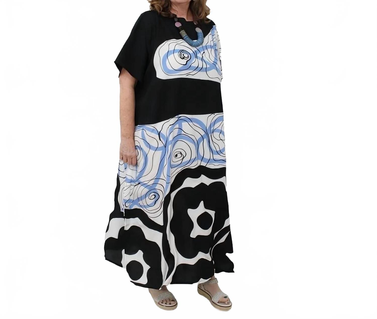 Blue Dahlia Kaftan Dress In Blue