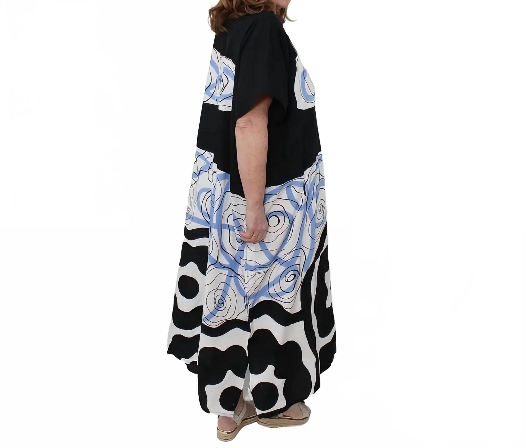 Blue Dahlia Kaftan Dress In Blue