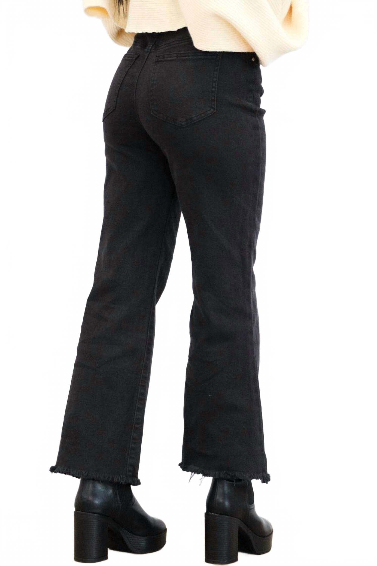 High Zuri High Waisted Bootcut Jeans In Black