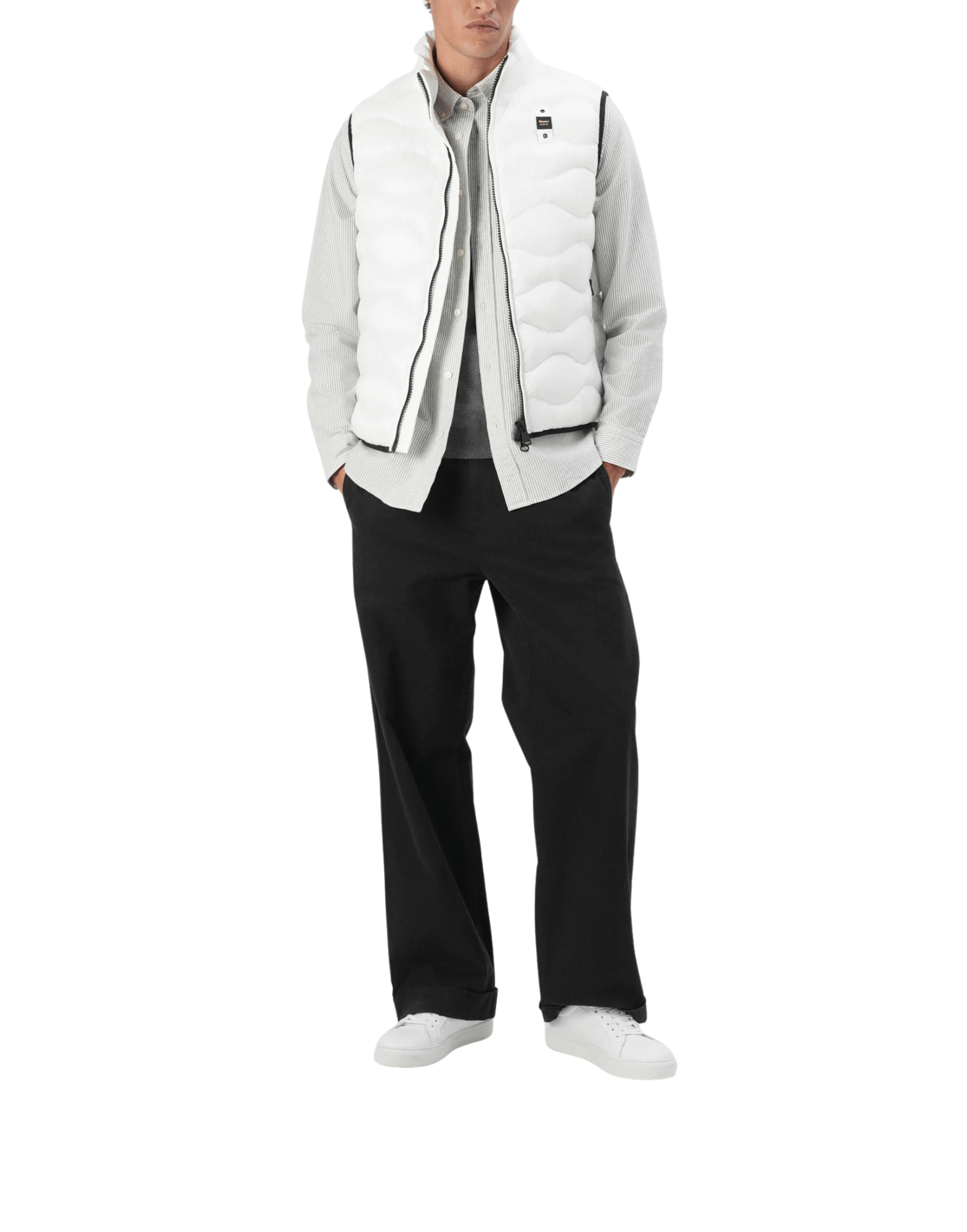 White Danny Lightweight Padded Nylon Vest