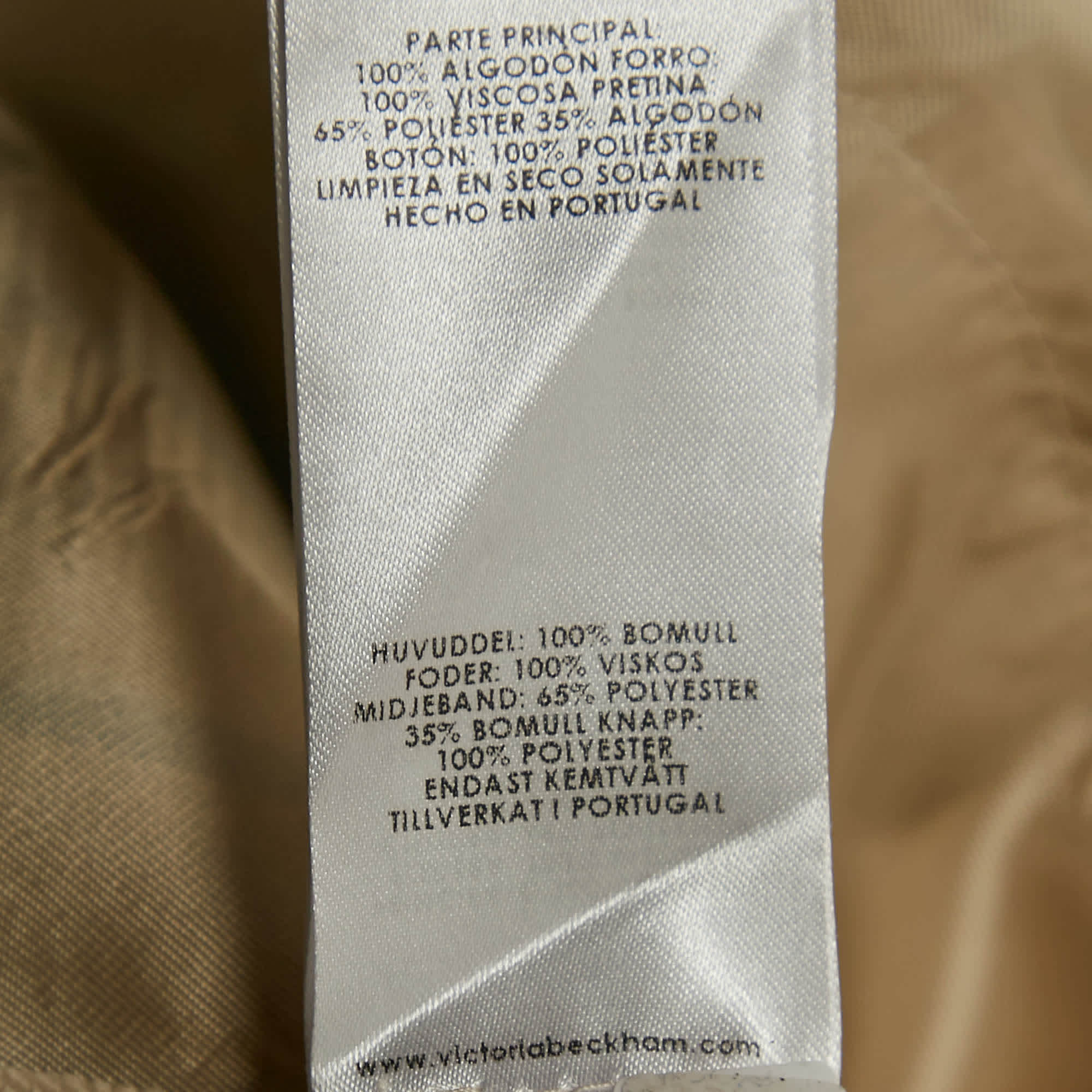 GABARDINE Beige Stripe Gabardine Cotton Trousers