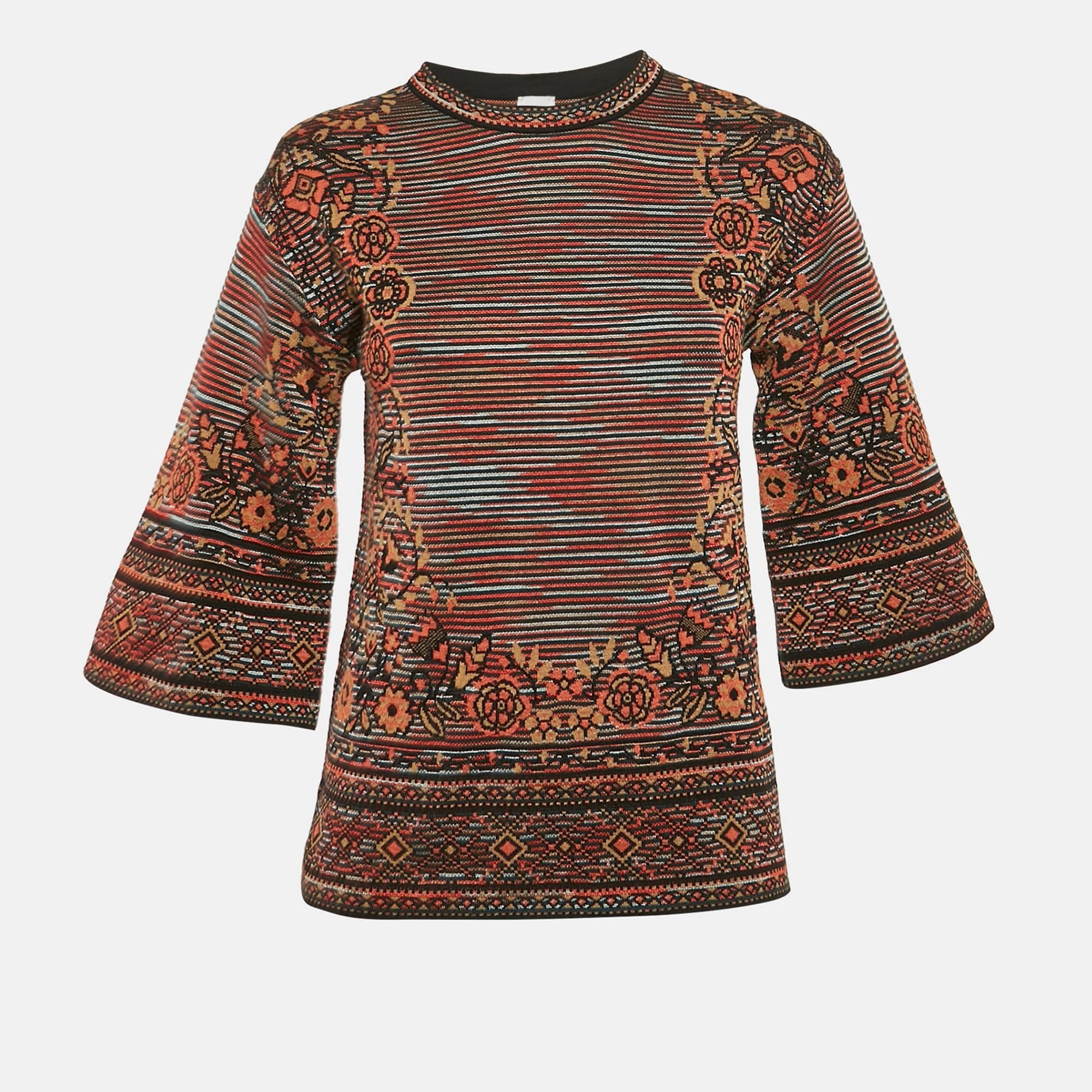 M Missoni Multicolor Patterned Knit Sweater Top