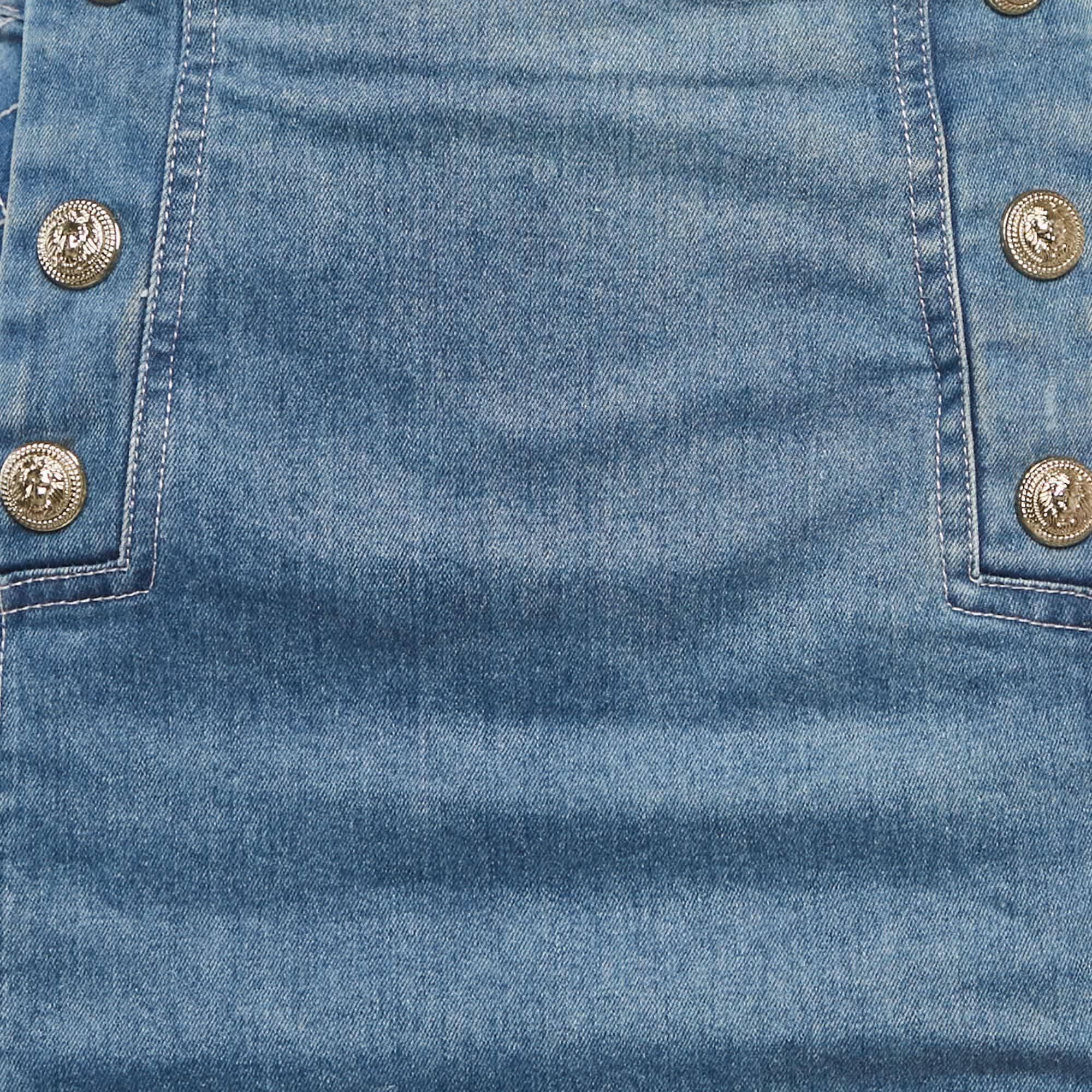 Blue Denim Mini Skirt M/waist 27"