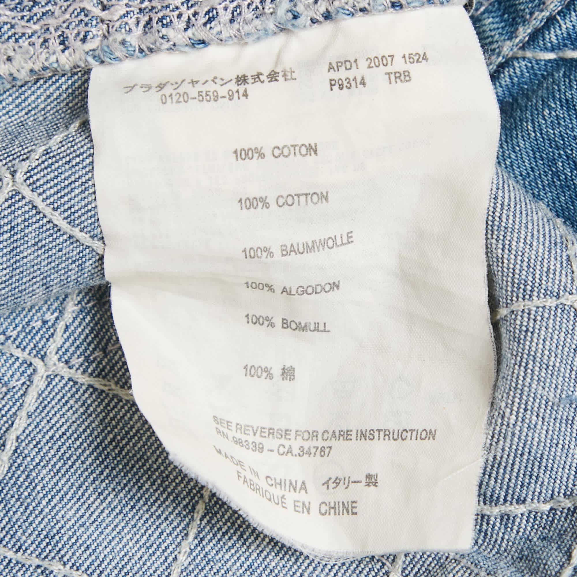 Blue Denim Mini Skirt M/waist 27"