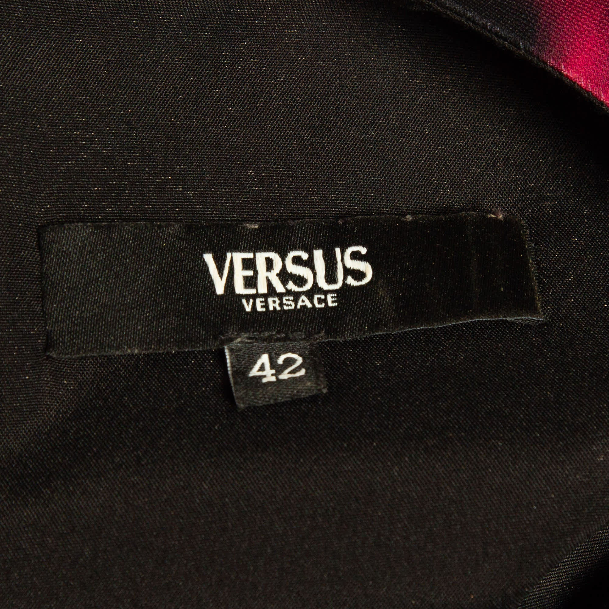 Versus Versace Pink Animal Print Zip Detail Mini Dress