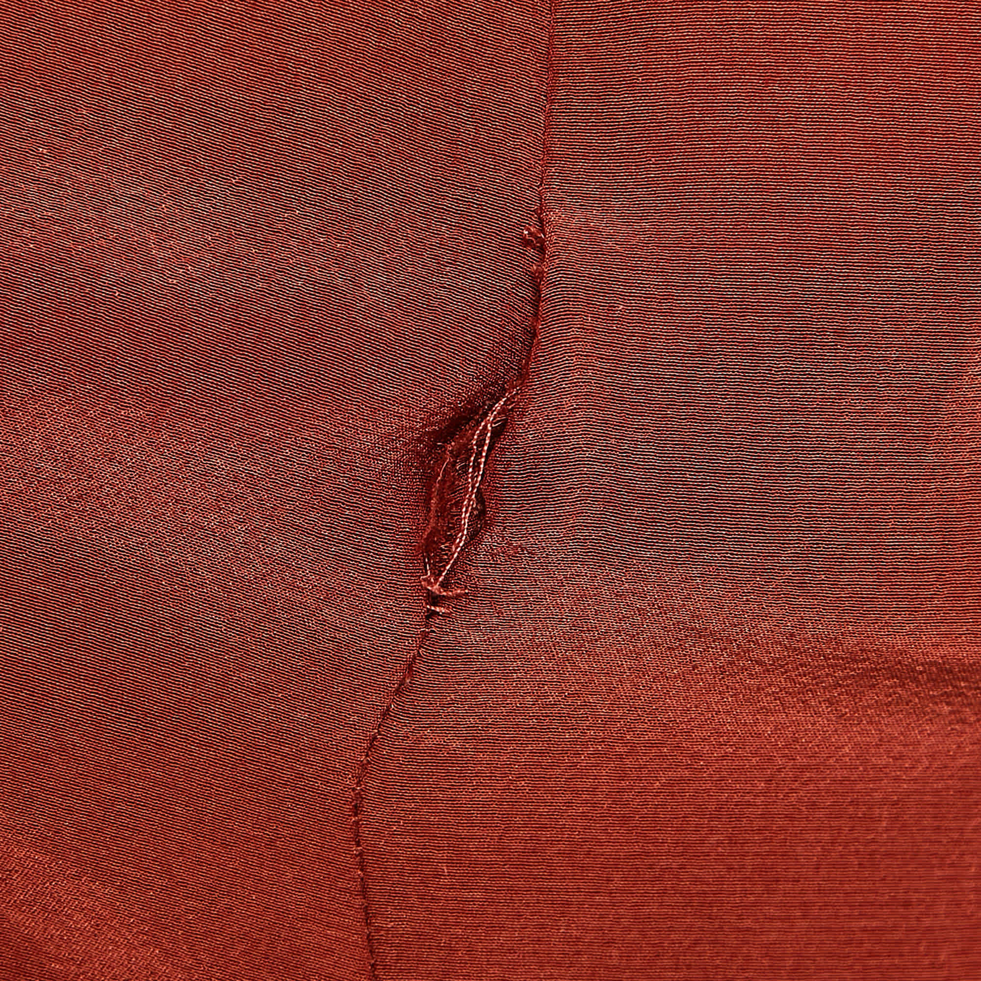 BLEND Brick Red Silk Blend Sleeveless Mini Dress