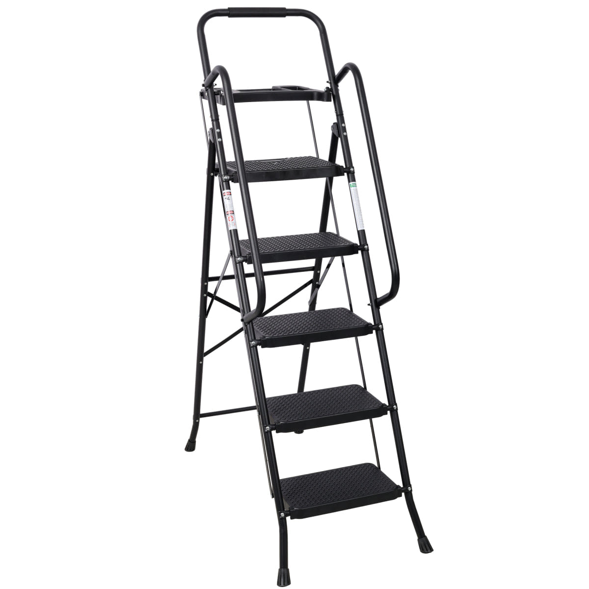 Anti Streamdale 5 Step Folding Steel Ladder with Handrail & Anti - Slip Pedals (330 lbs)