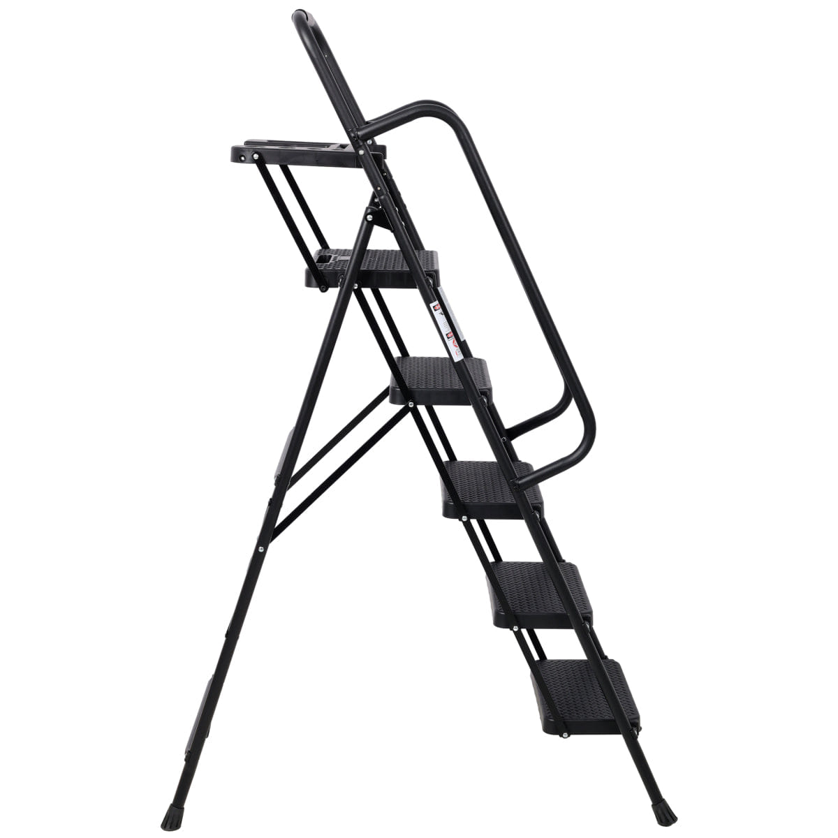 Anti Streamdale 5 Step Folding Steel Ladder with Handrail & Anti - Slip Pedals (330 lbs)