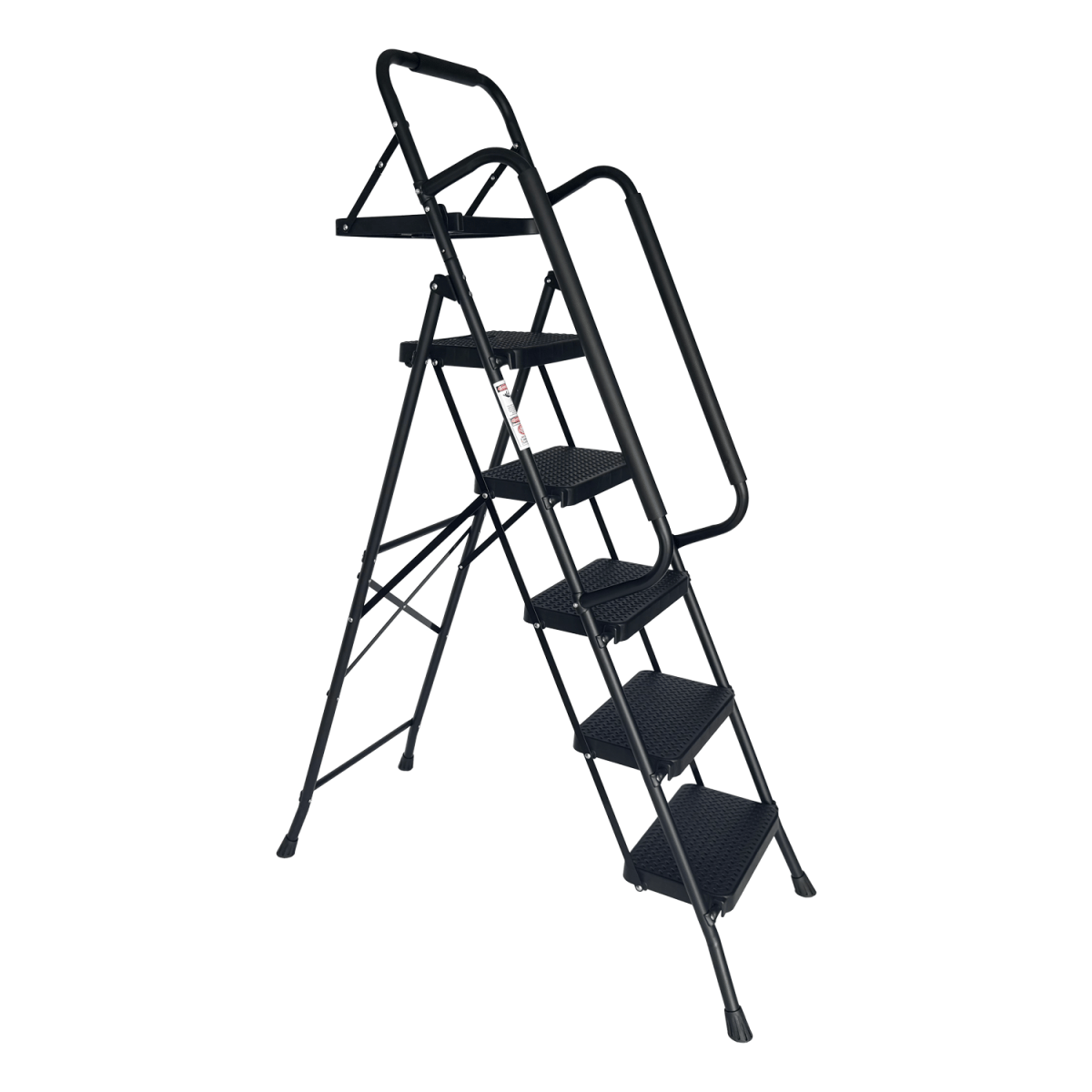 Anti Streamdale Folding 3 - Step Steel Ladder with Handrail and Anti - Slip Pedals