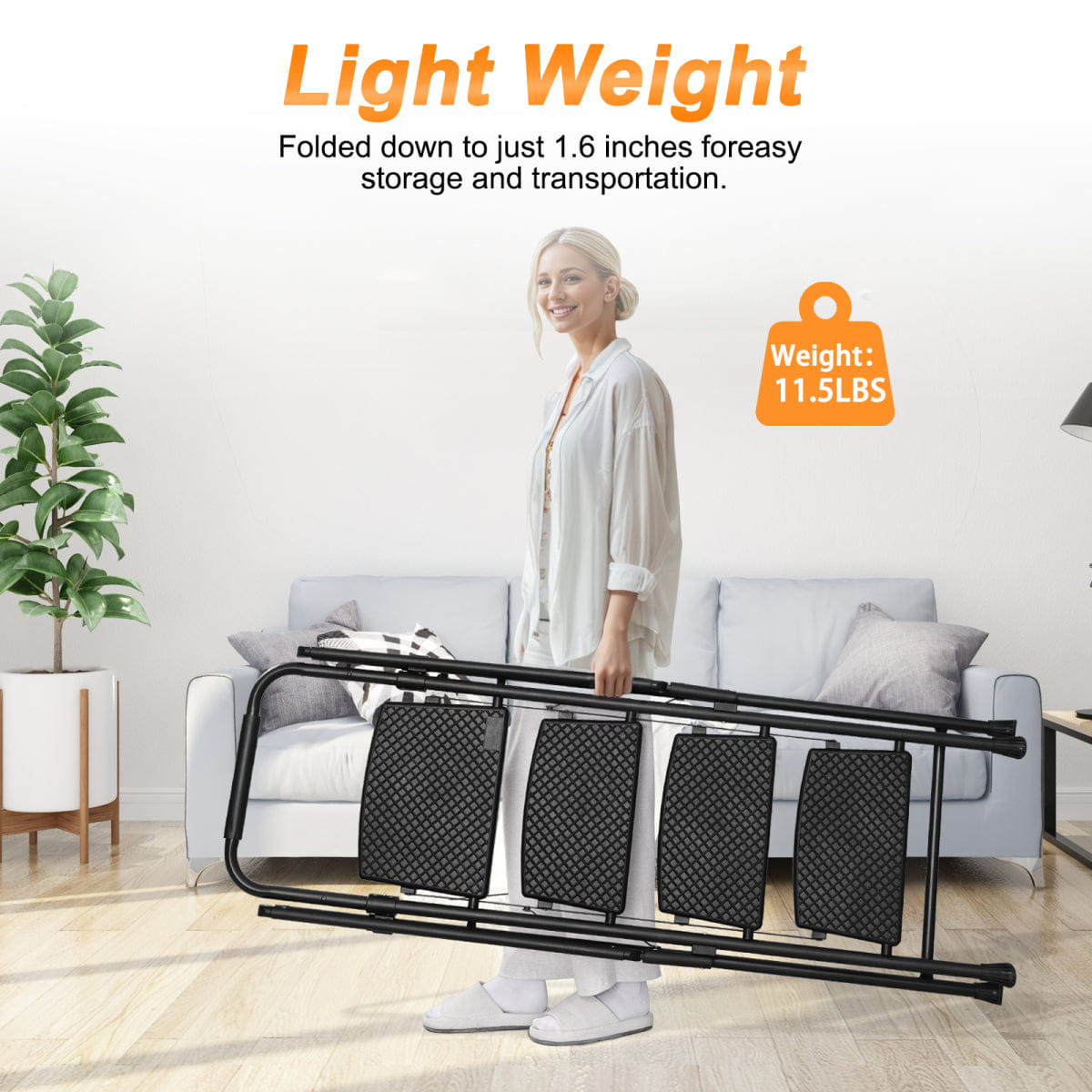 Anti Streamdale Lightweight Folding 4 - Step Ladder with Anti - Slip Pedals & Safety Handle