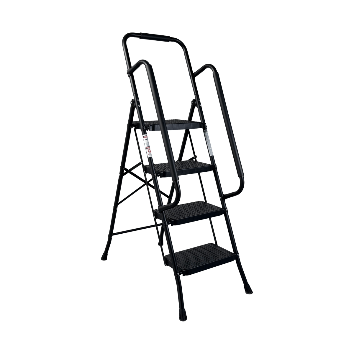 Anti Streamdale 4 - Step Folding Steel Ladder with Handrail & Anti - Slip Pedals