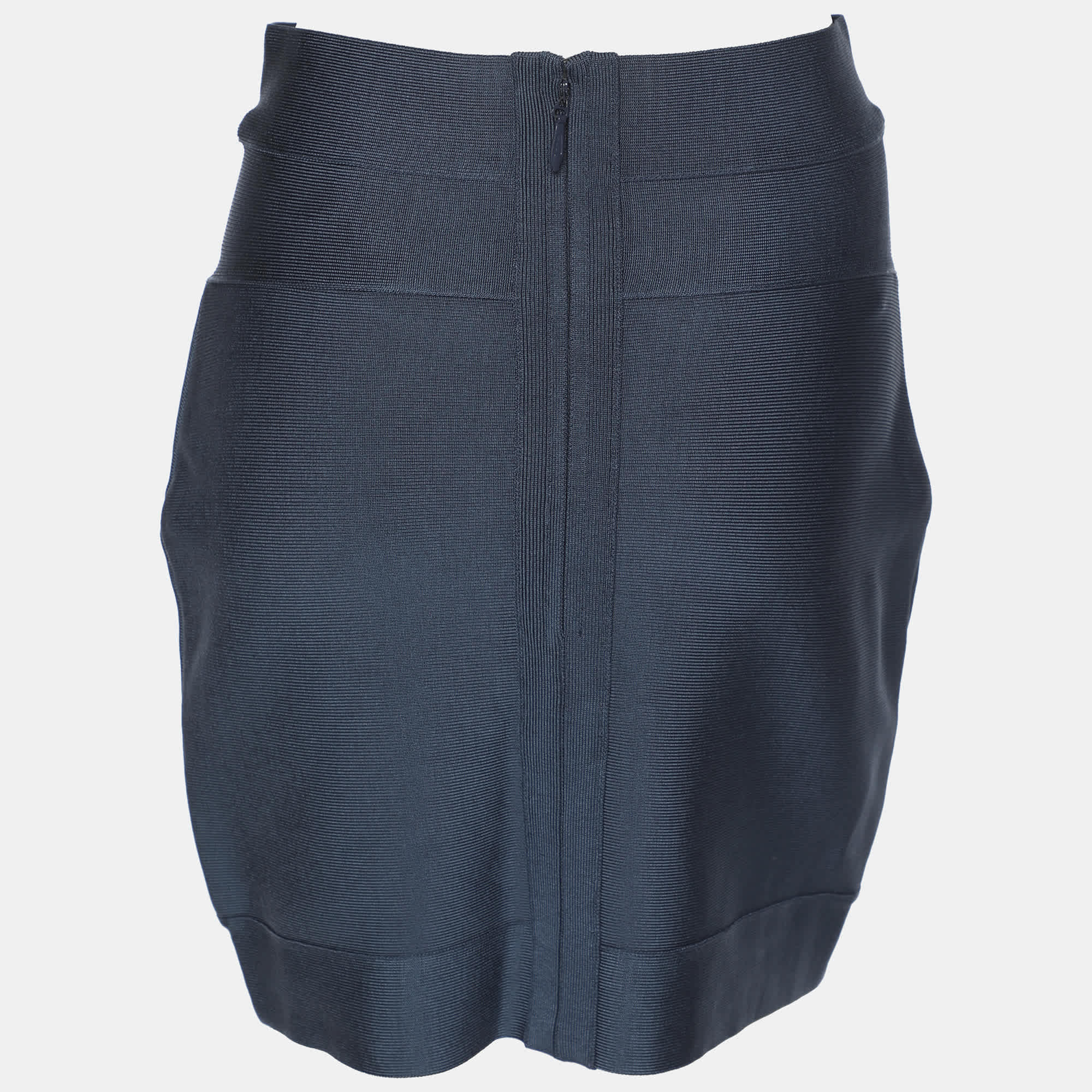 Blue Knit Mini Skirt