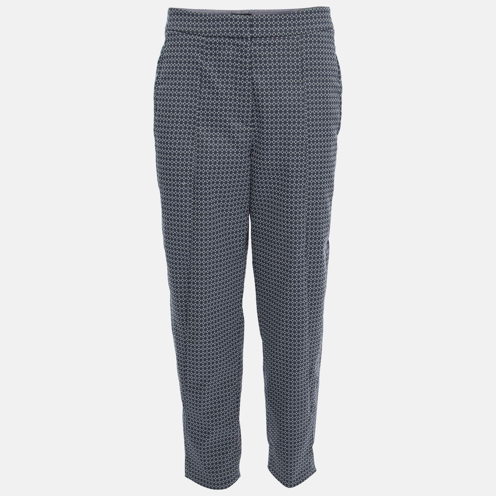 Purple & Grey Patterned Knit Pants