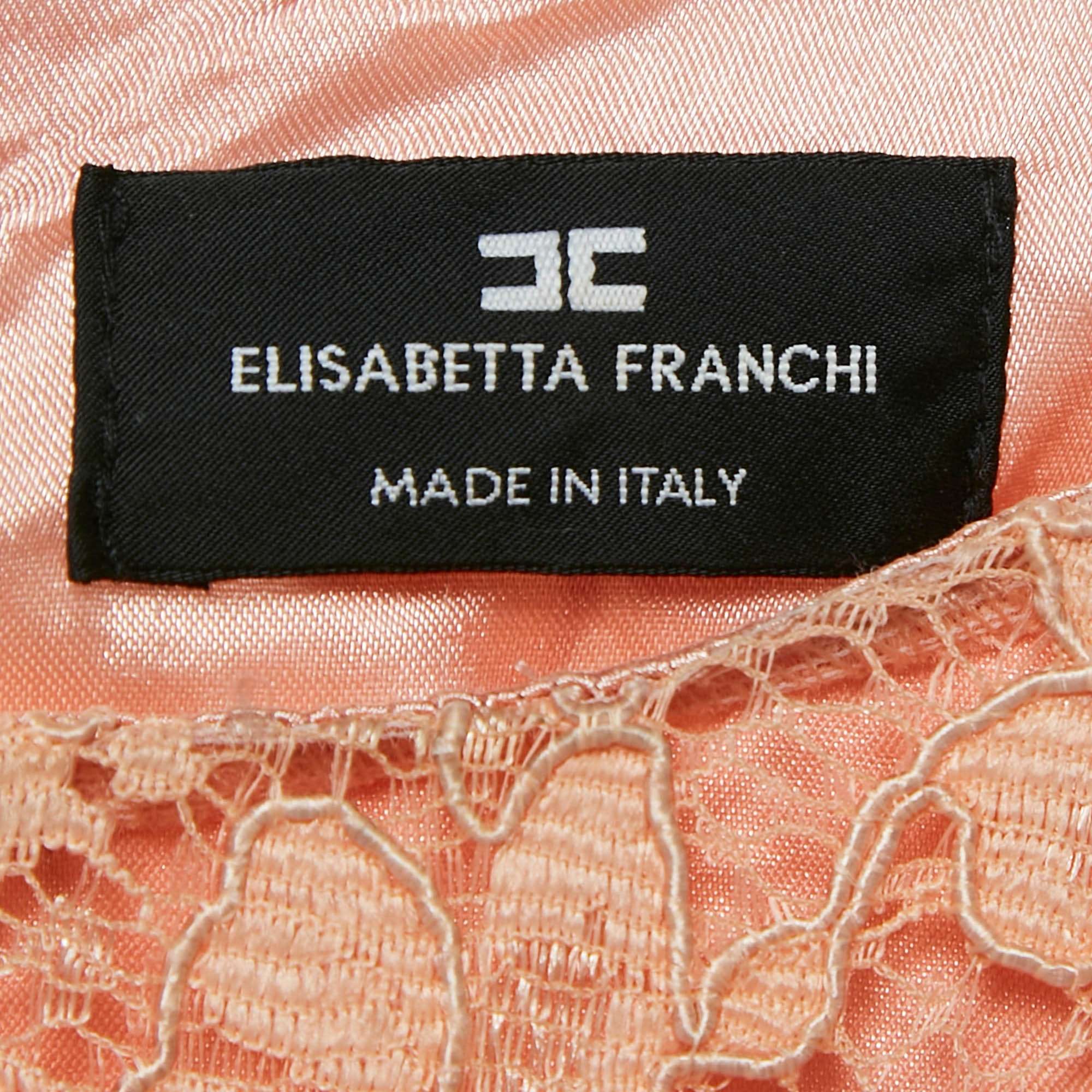 And Pink Lace And Satin Ruffled Mini Dress