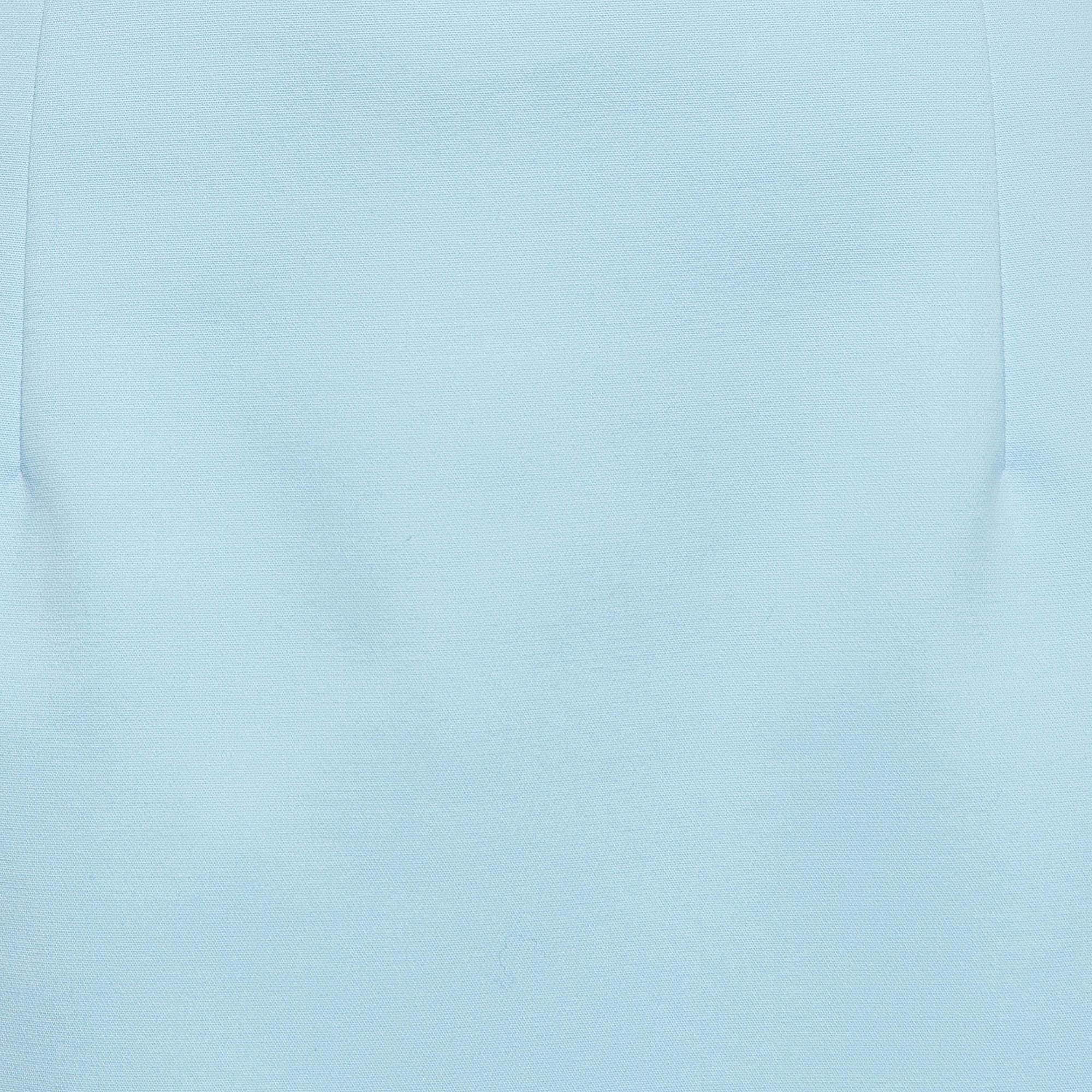 Blue Crepe Mini Skirt