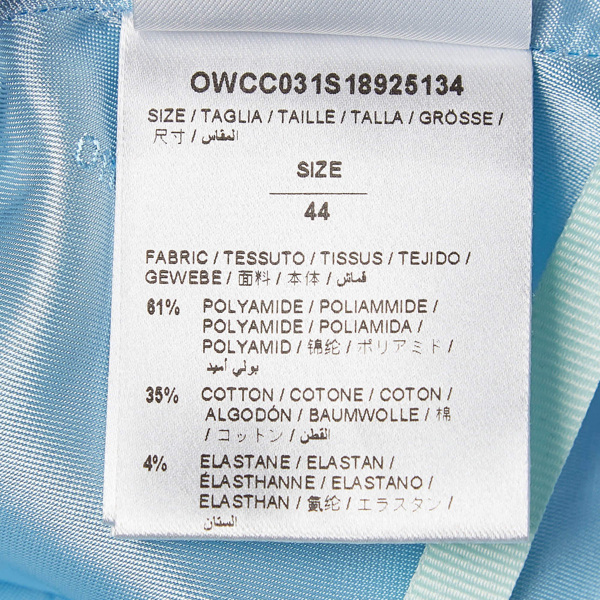 Blue Crepe Mini Skirt