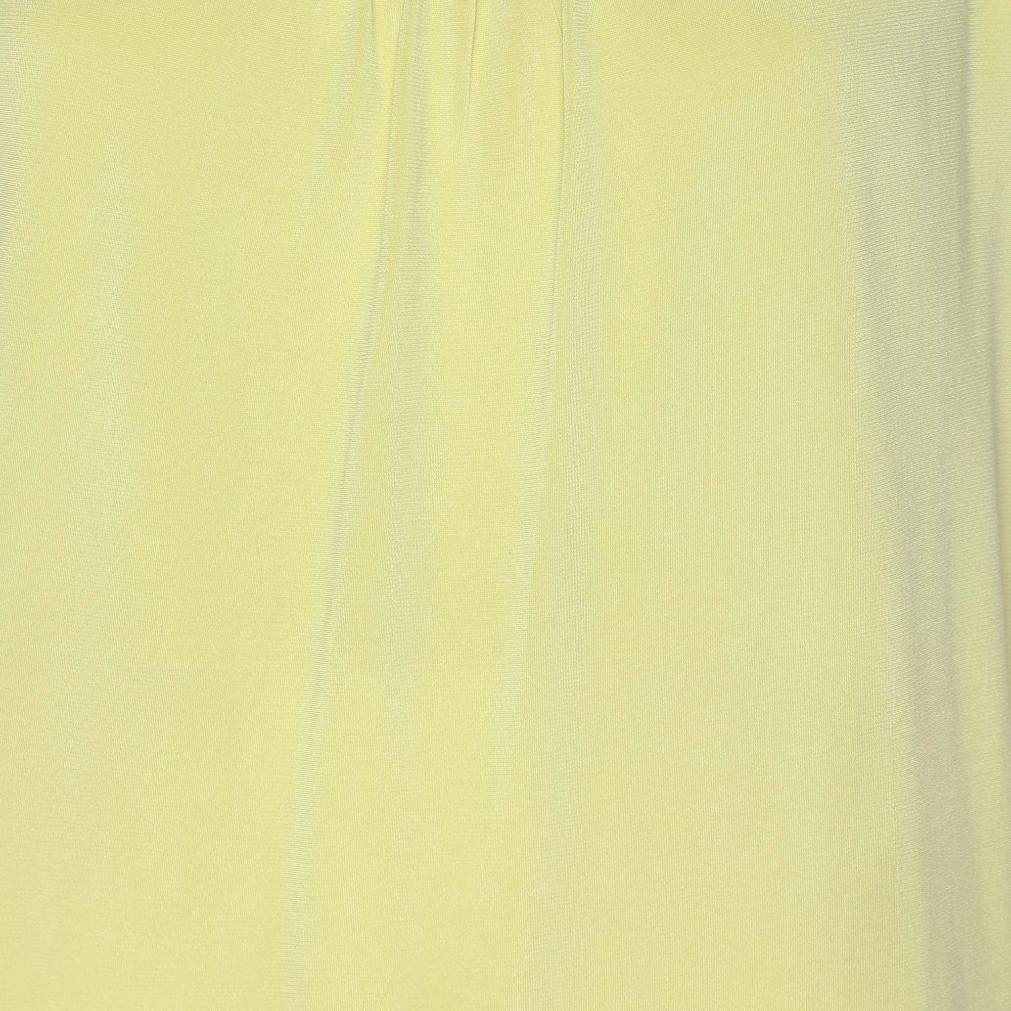 Elena Miro Yellow Jersey Sleeveless Top