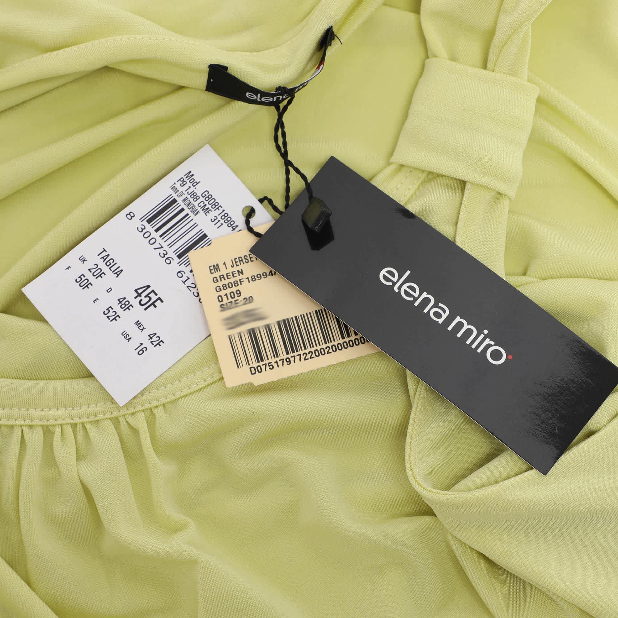 Elena Miro Yellow Jersey Sleeveless Top