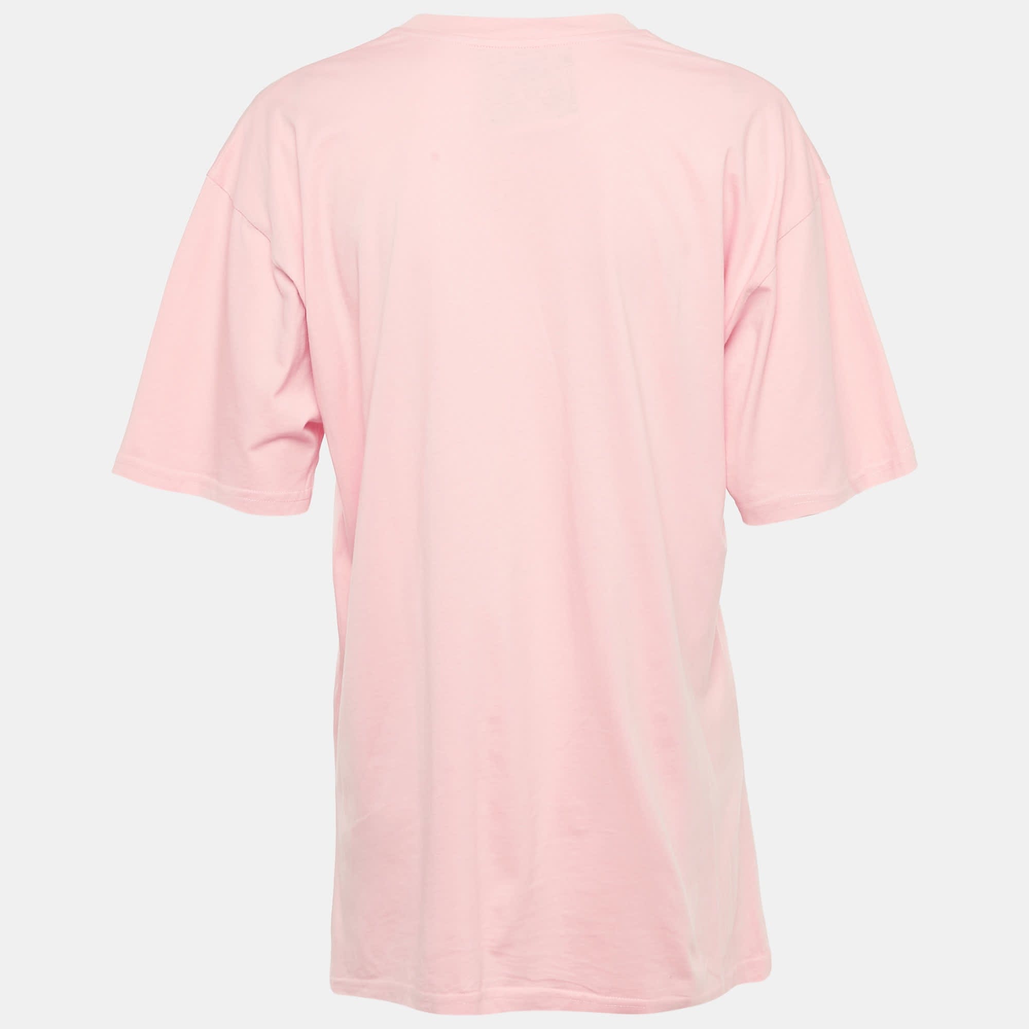 Couture Pink Glitter Teddy Applique Cotton T - Shirt