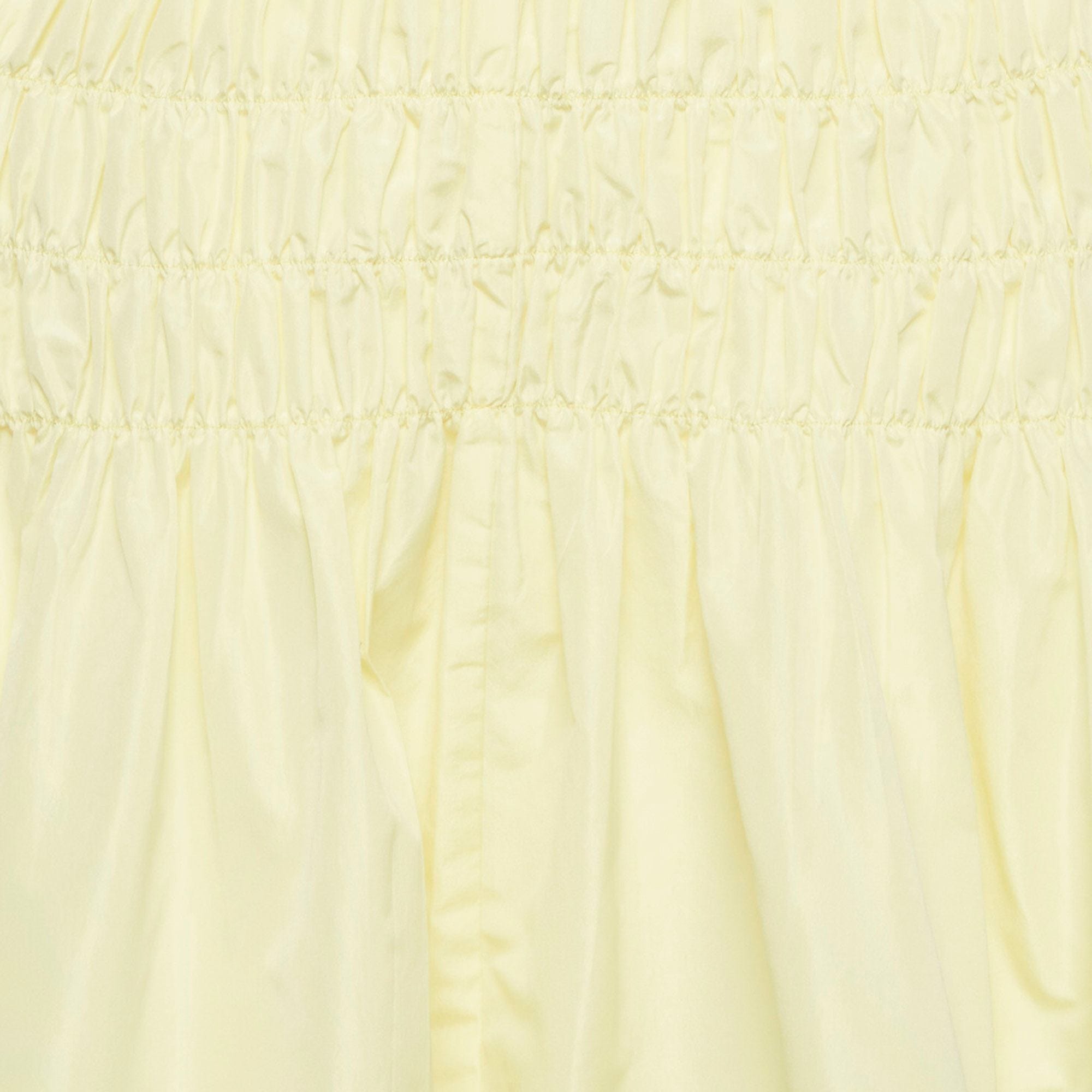 Yellow Maje Yellow Taffeta Shirred Midi Skirt