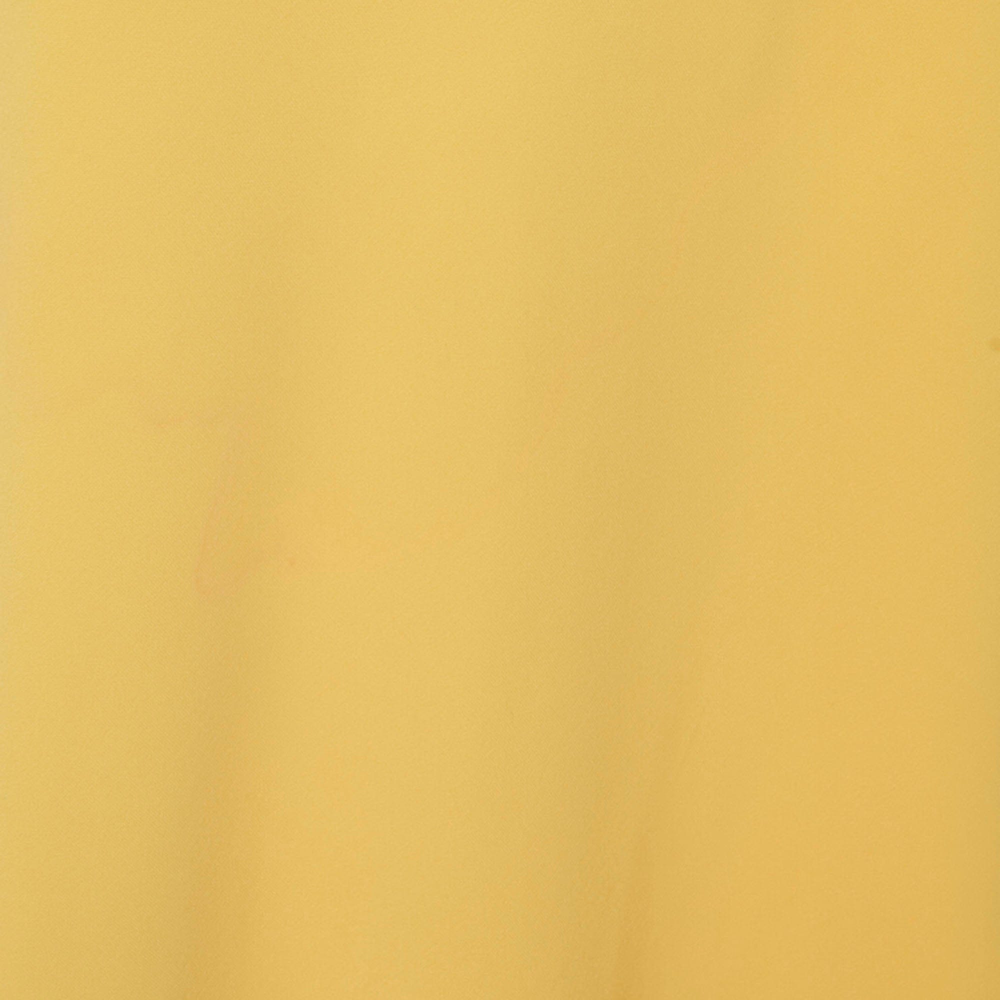 Yellow Cheap And Chic Yellow Crepe Flared Maxi Skirt