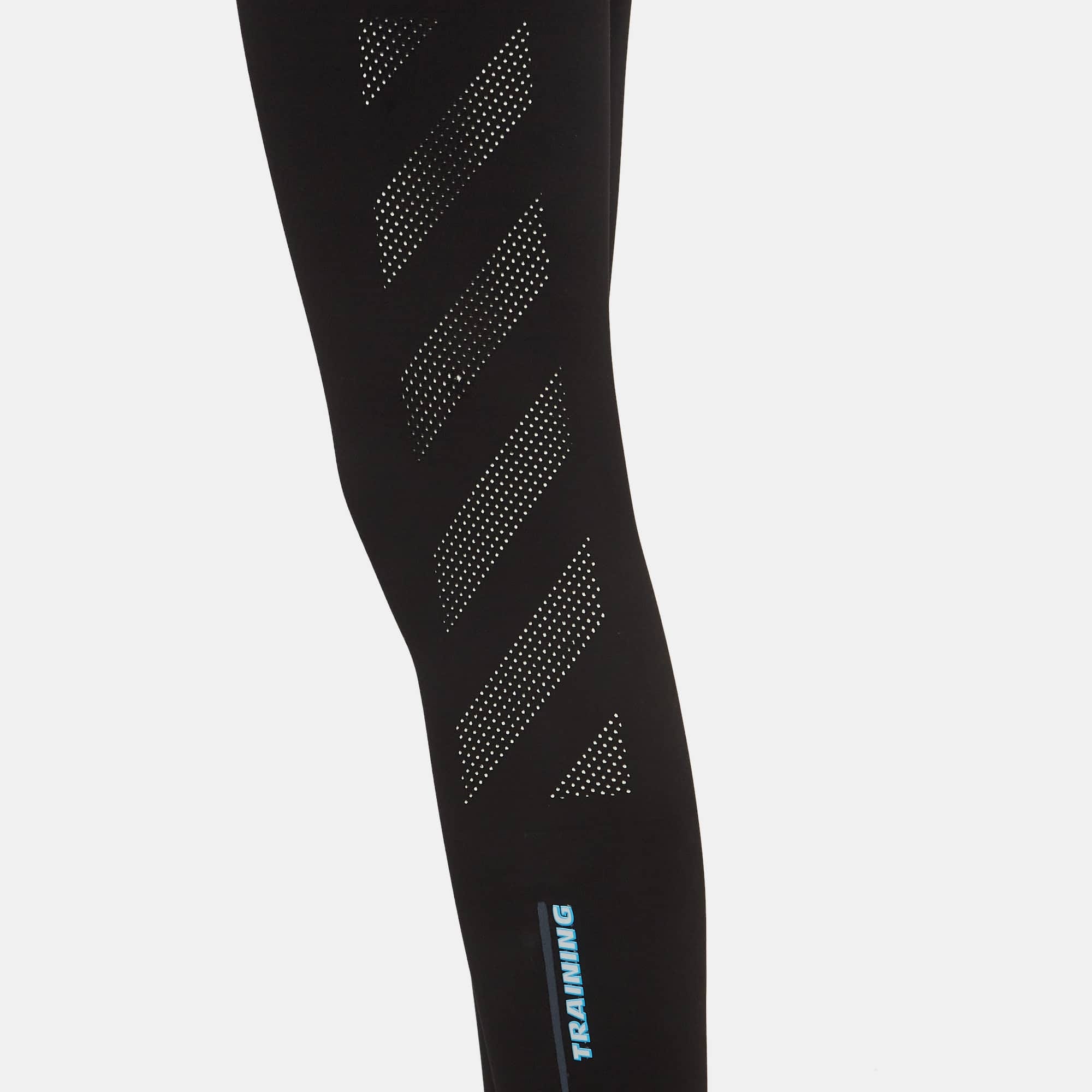 Logo Black Logo Intarsia Knit Active Wear Leggings