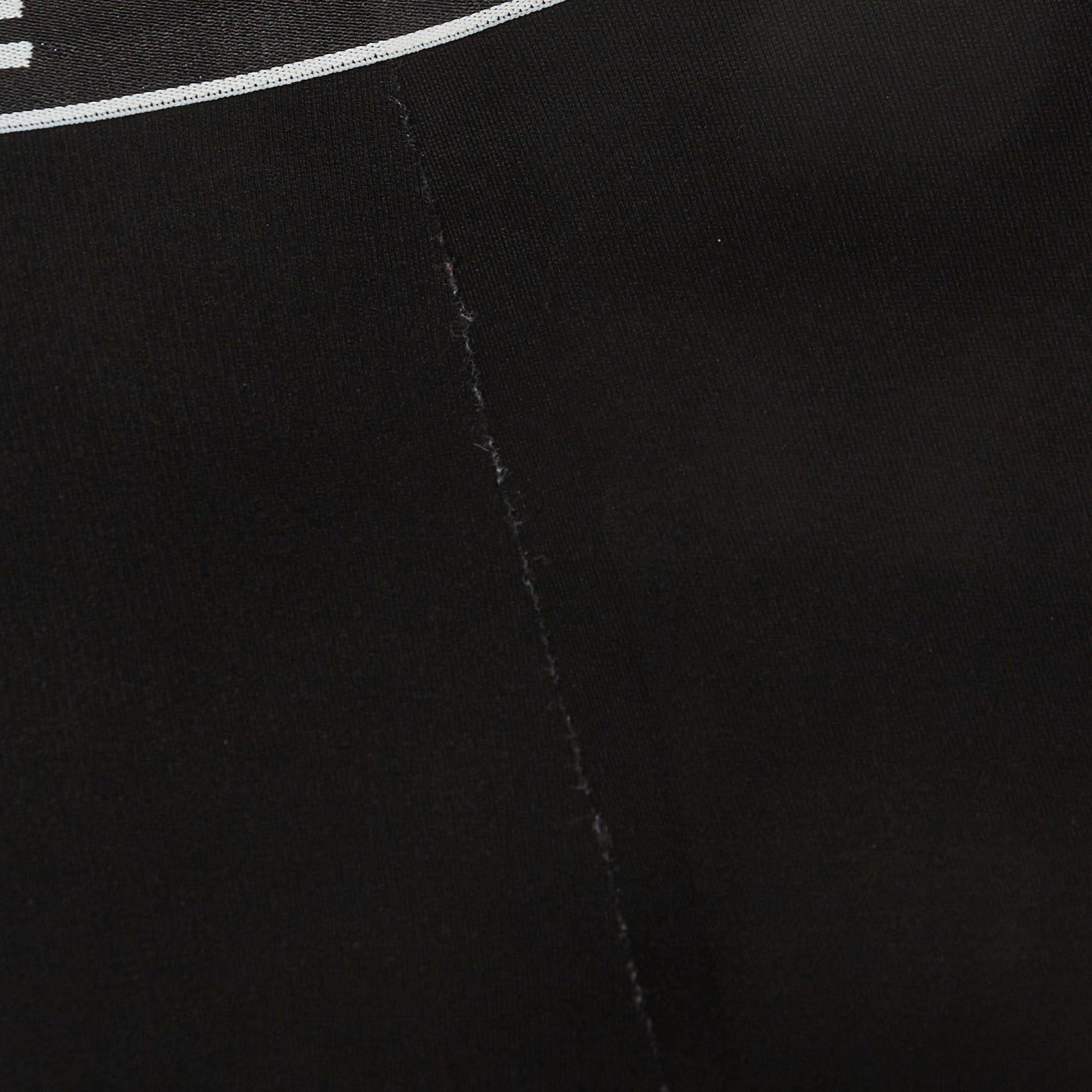 Logo Black Logo Intarsia Knit Active Wear Leggings