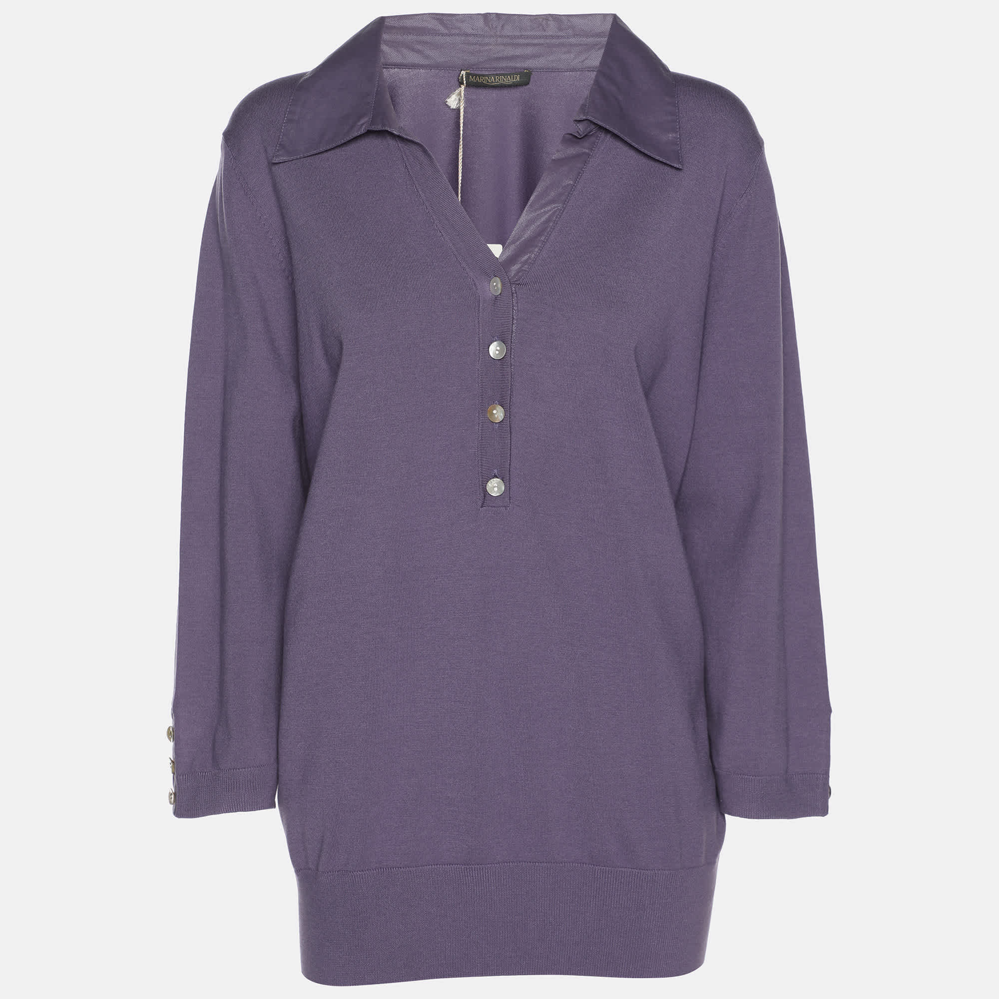 Purple Knit Full Sleeve T - Shirt