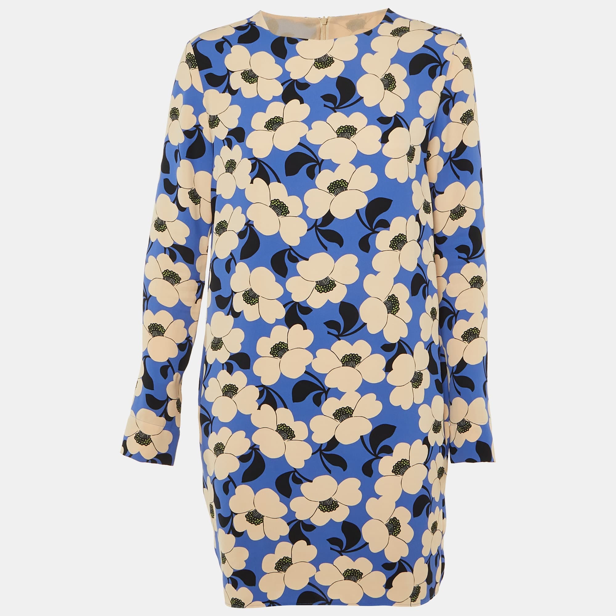 Blue Code Blue Floral Print Crepe Mini Dress