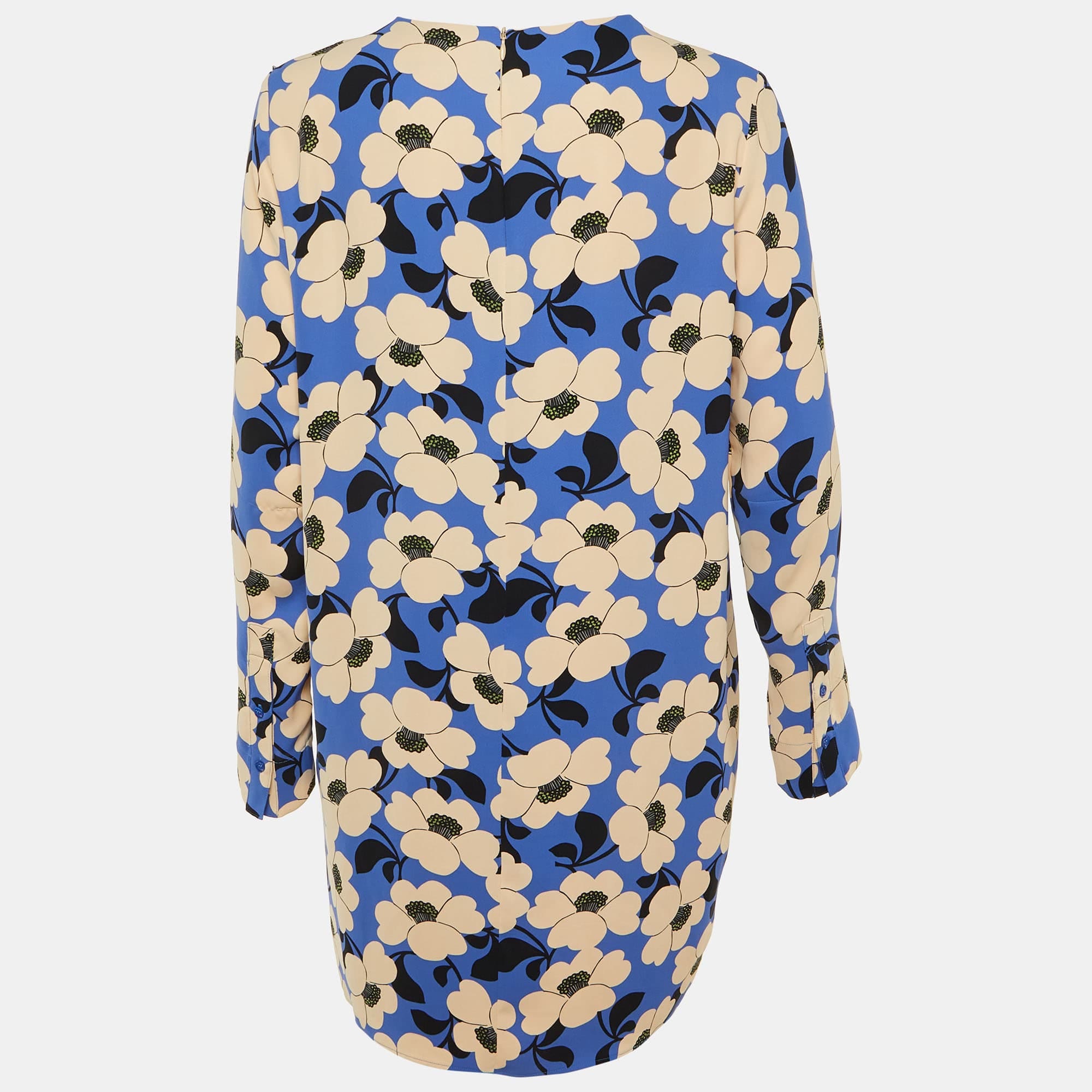 Blue Code Blue Floral Print Crepe Mini Dress