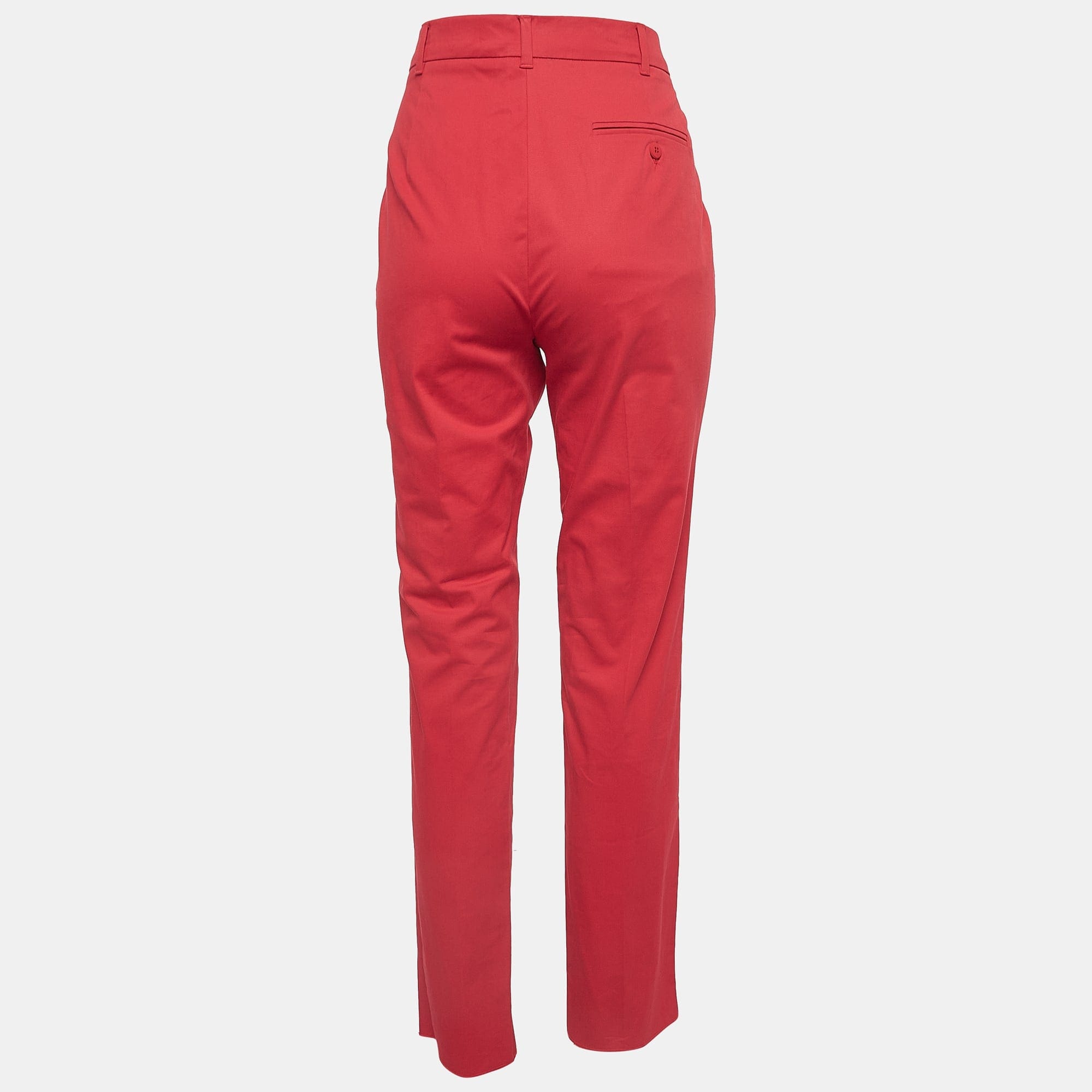 Max Mara Studio Red Gabardine Regular Fit Trousers