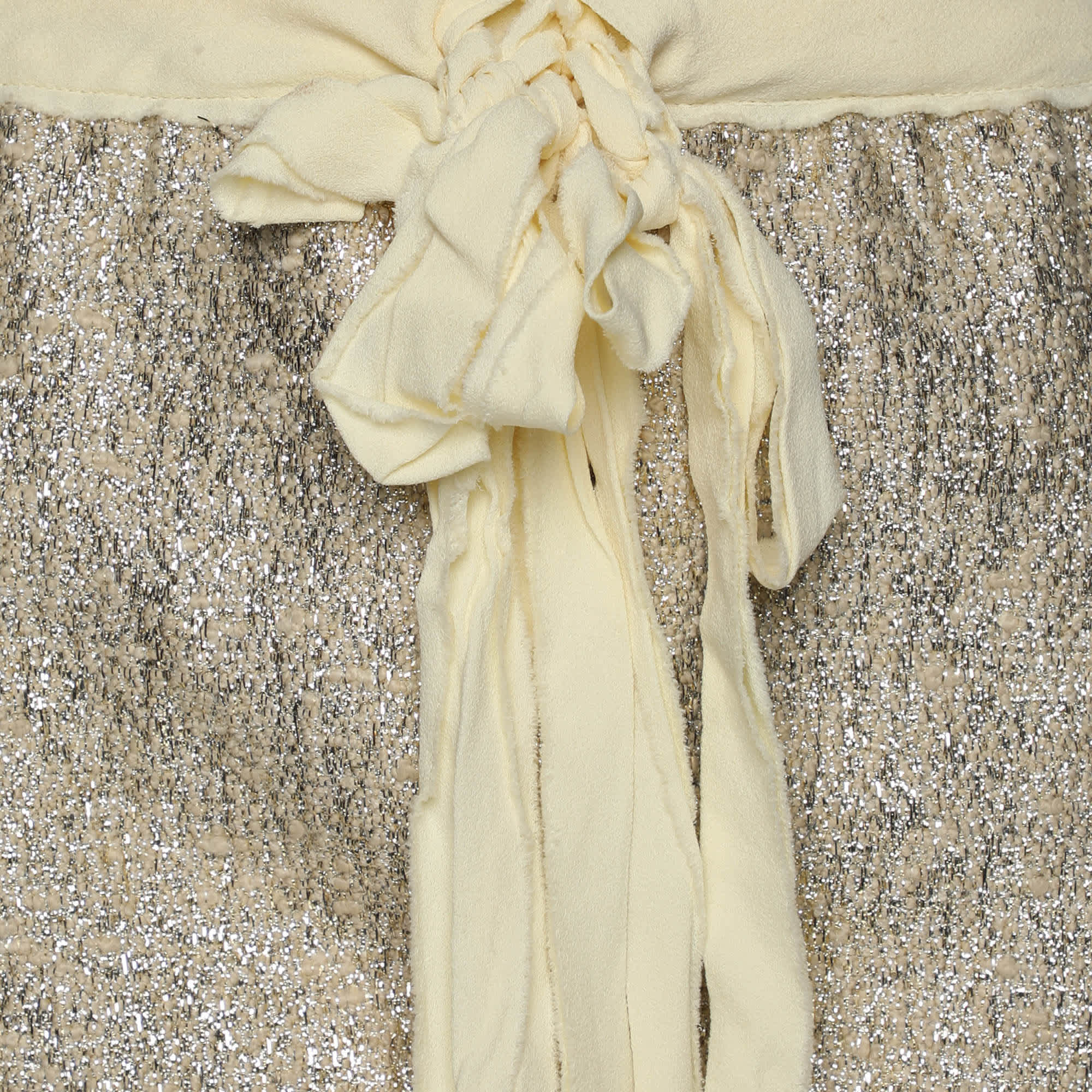 BLEND Cheap And Chic Gold/cream Lurex Blend Midi Skirt