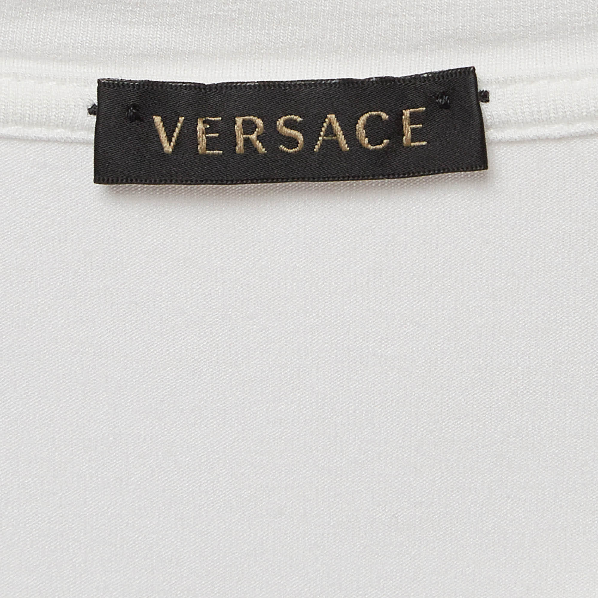 White Logo Print Jersey Long Sleeve T - Shirt