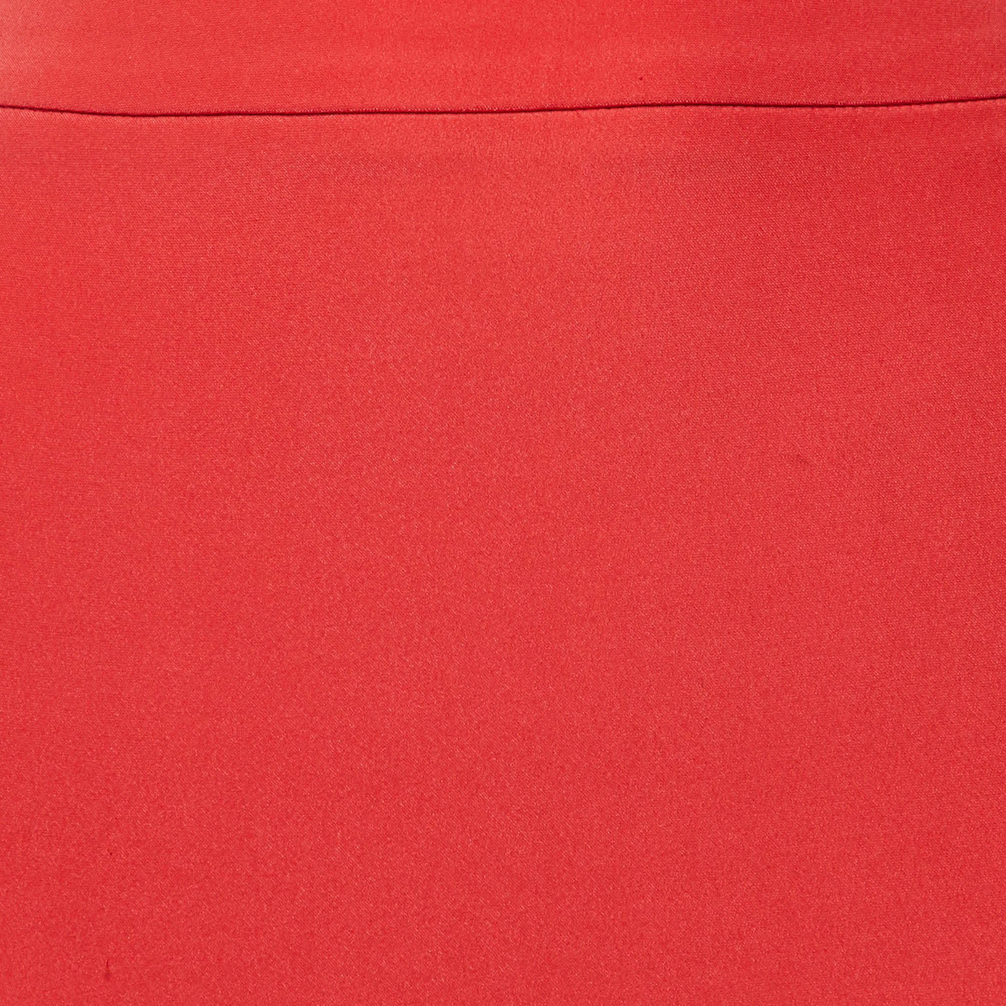 Armani Collezioni Red Crepe Knee Length Skirt