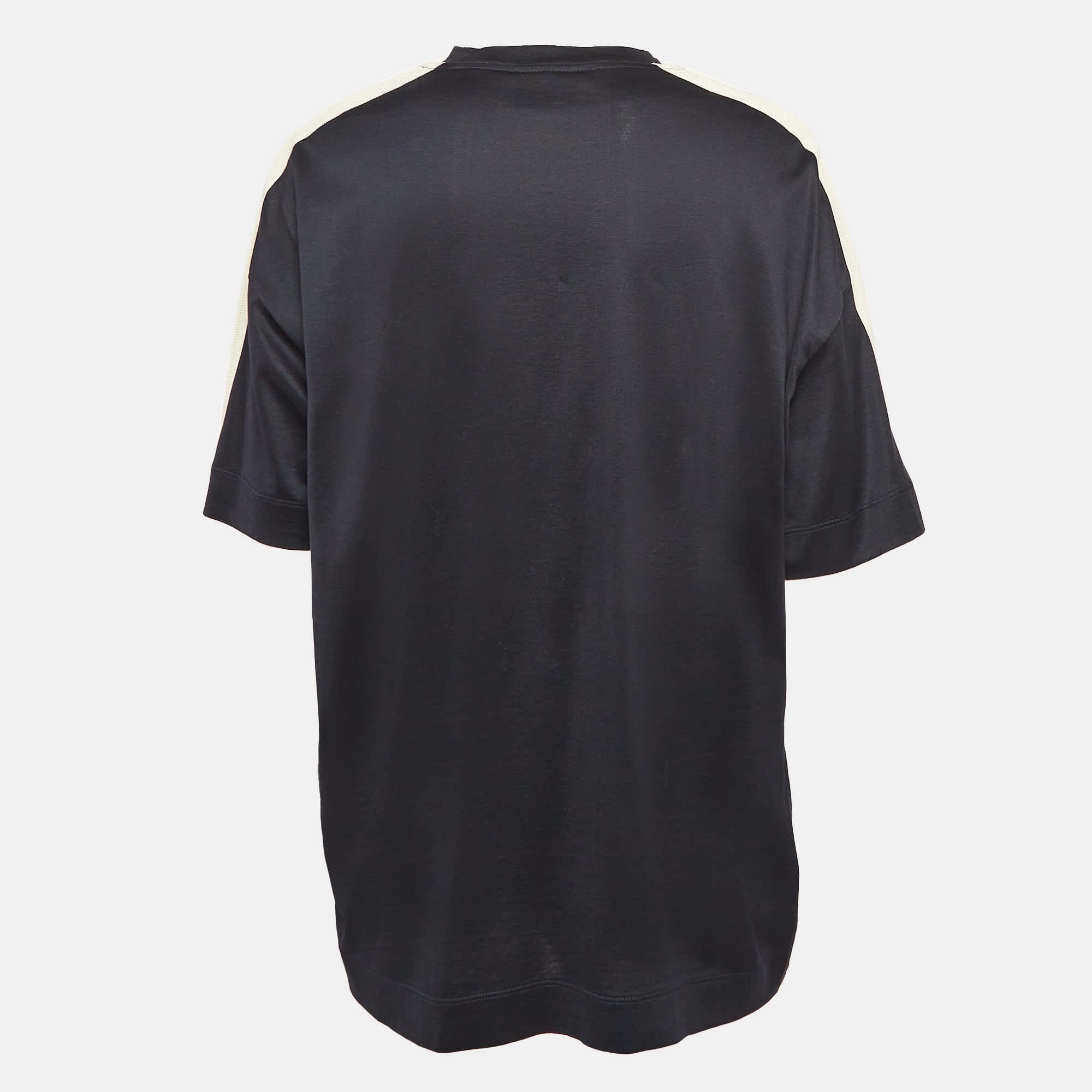 BLEND Black Lyocell Blend Crewneck T - Shirt Xl