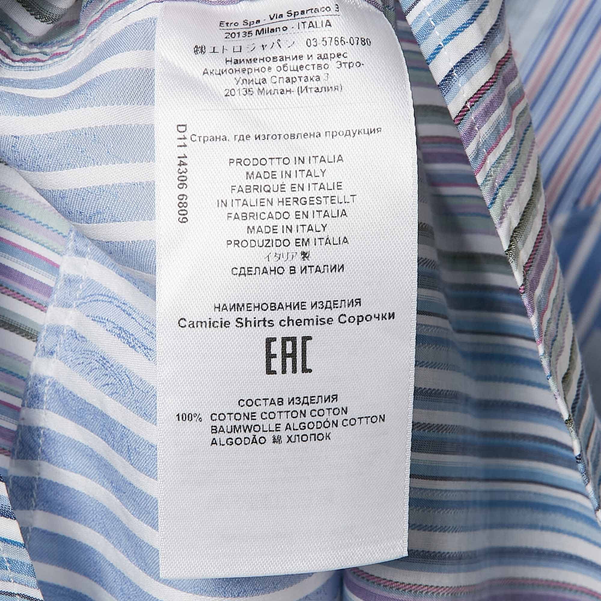 Blue Patch Work Cotton Loose Fit Shirt