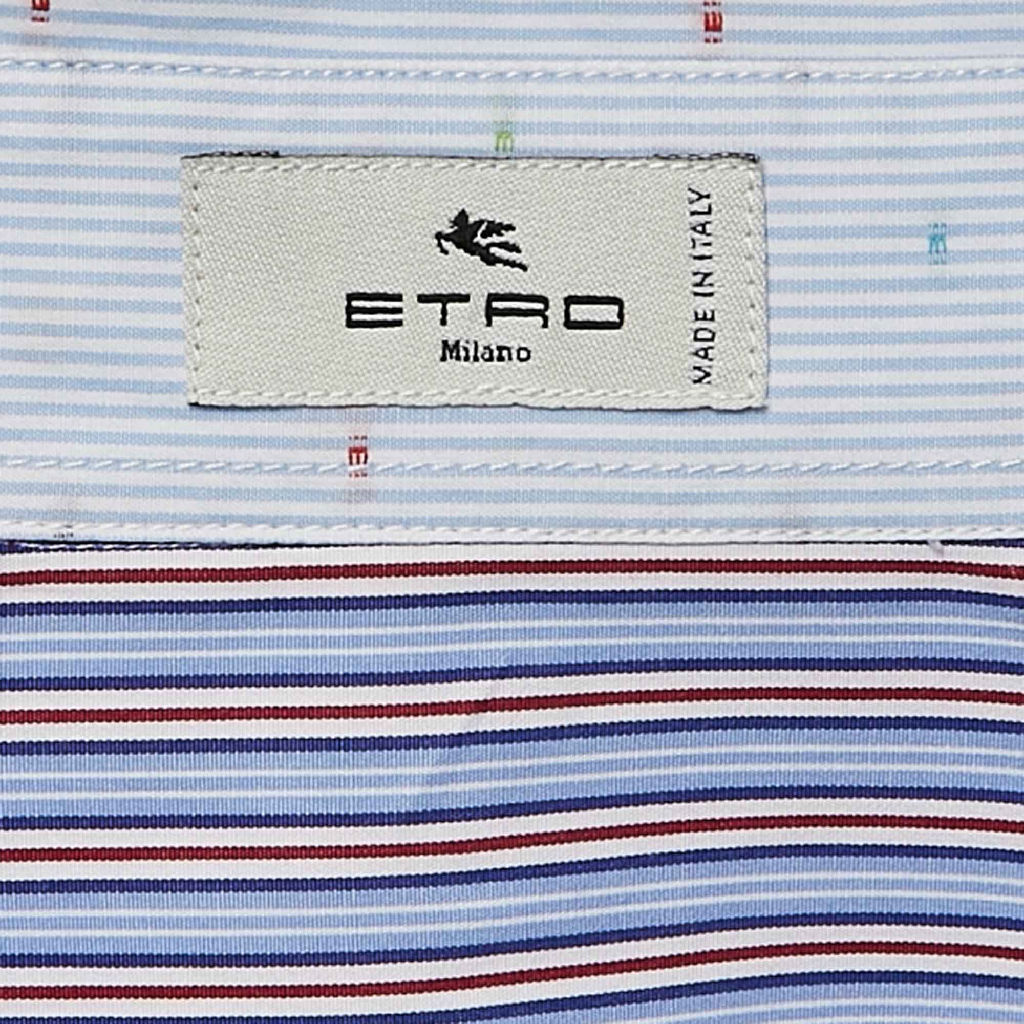 Blue Patch Work Cotton Loose Fit Shirt