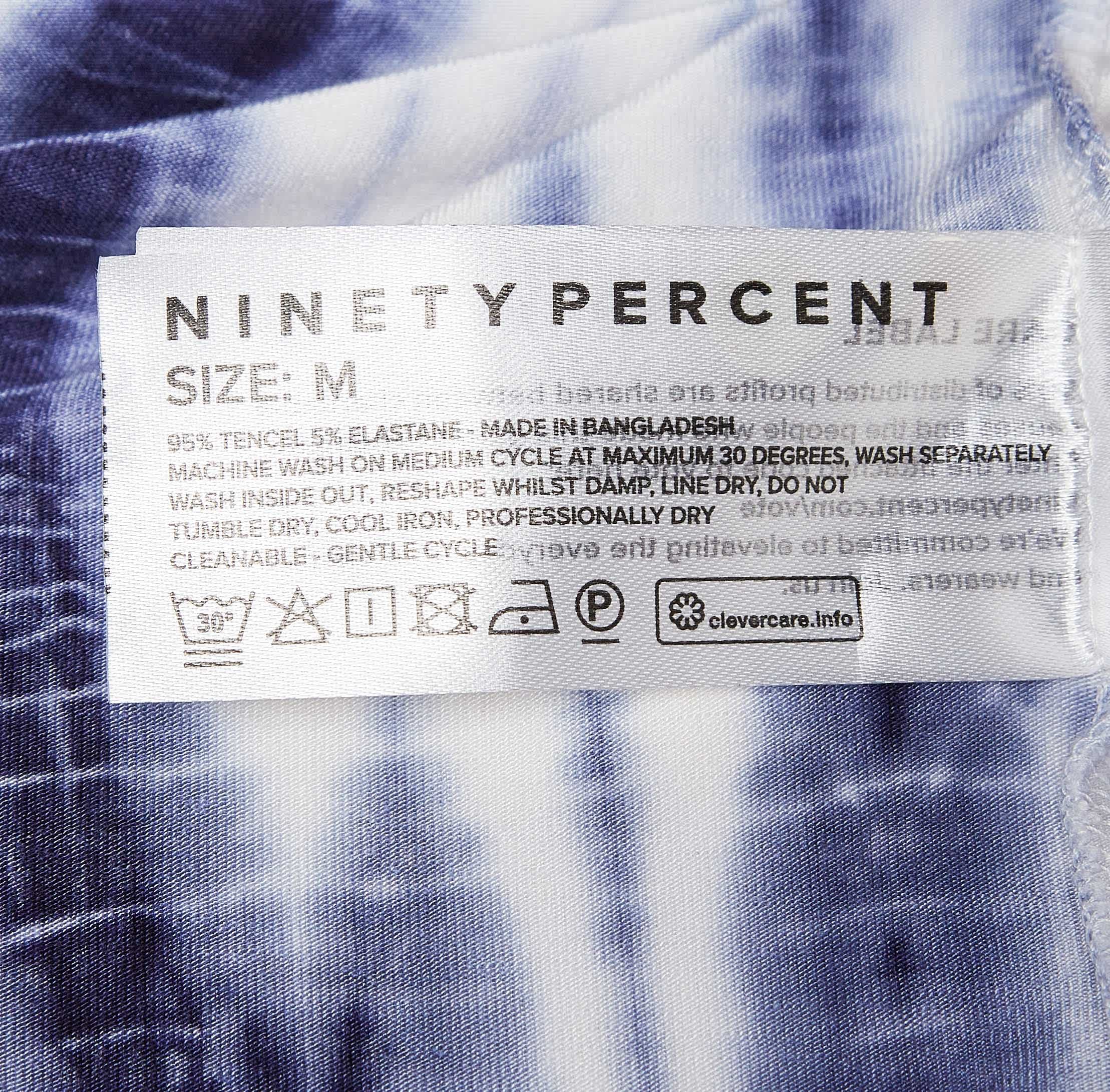 Ninety Percent Blue Tie - Dye Print Tencel Bodysuit