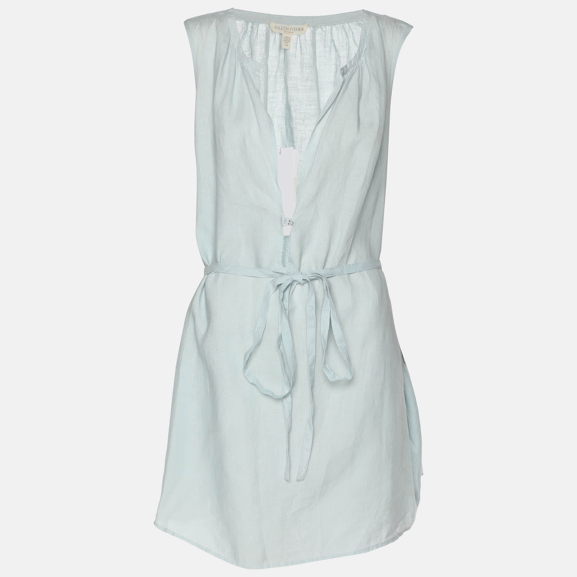 Blue Linen Dress Xxl