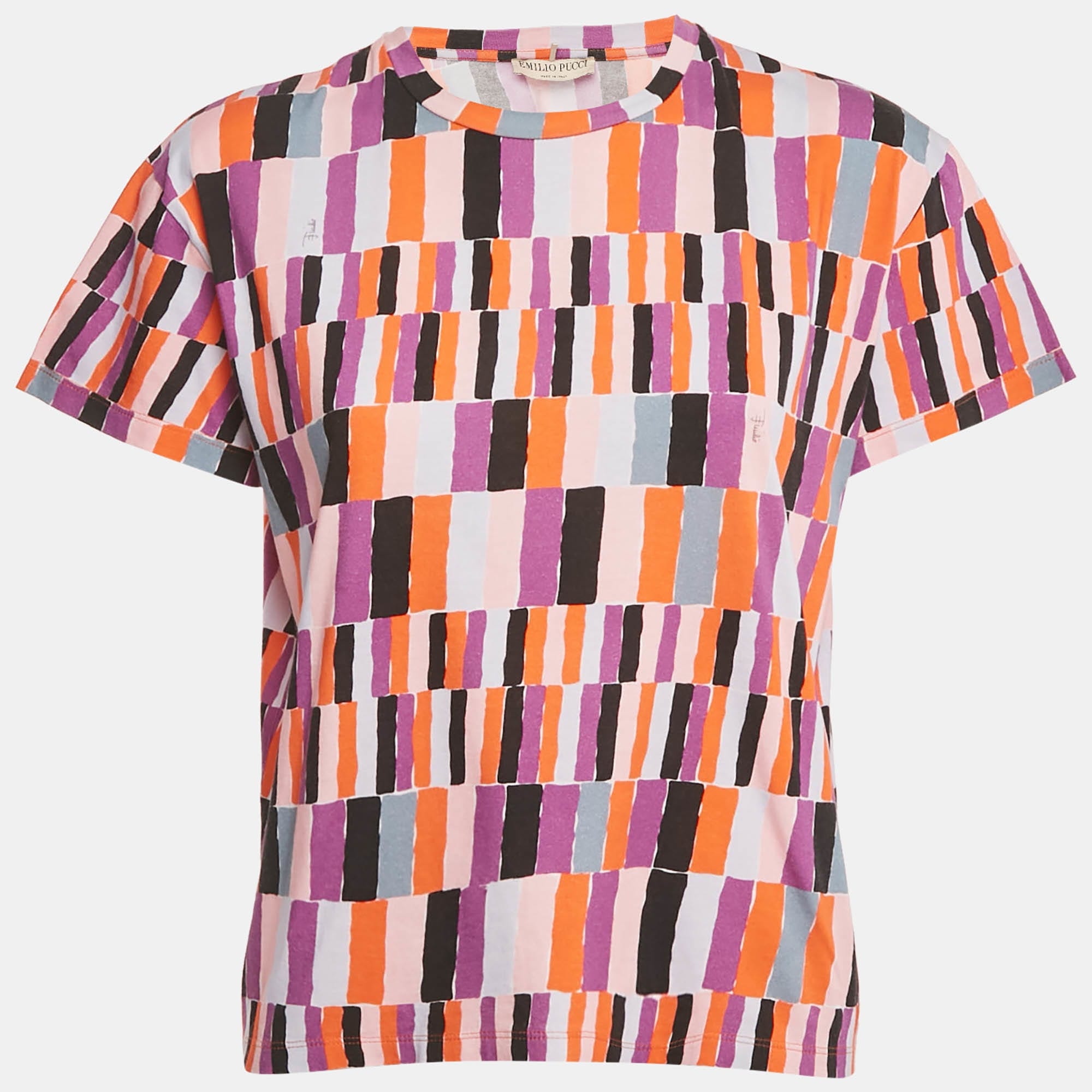 Emilio Pucci Multicolor Printed Jersey T - Shirt