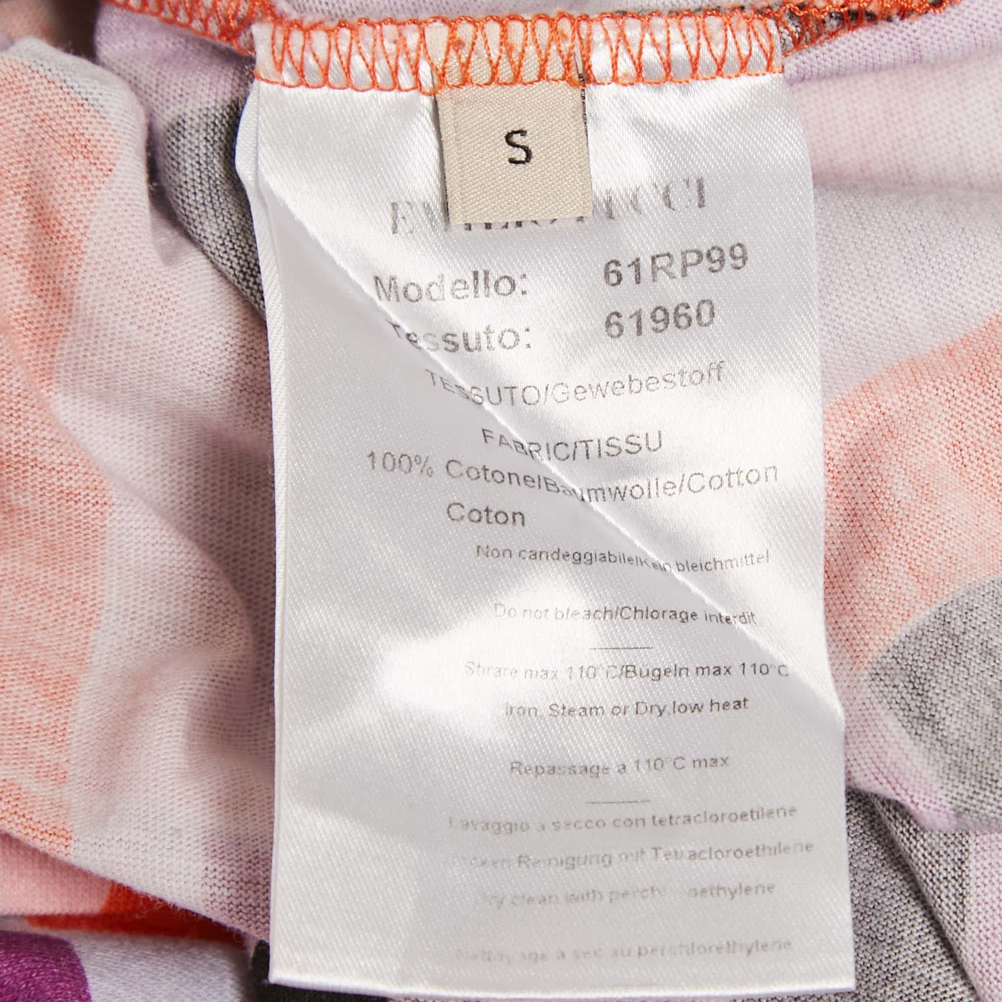 Emilio Pucci Multicolor Printed Jersey T - Shirt