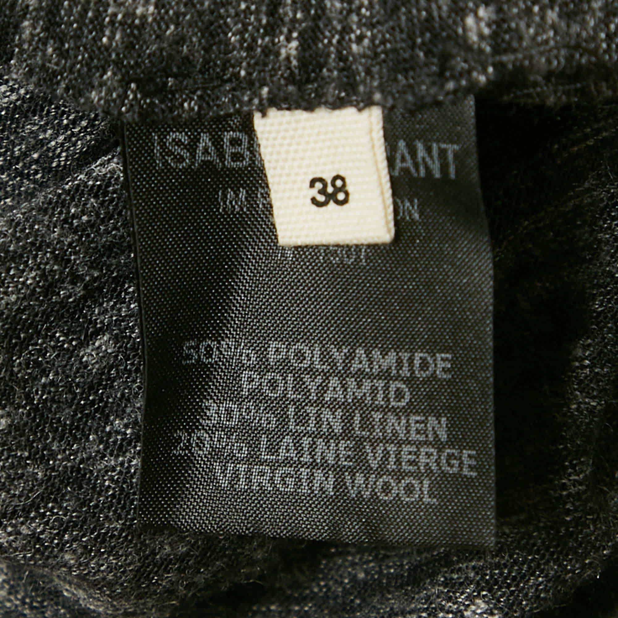 Isabel Marant Etoile Grey Jersey Ruffled Mini Skirt