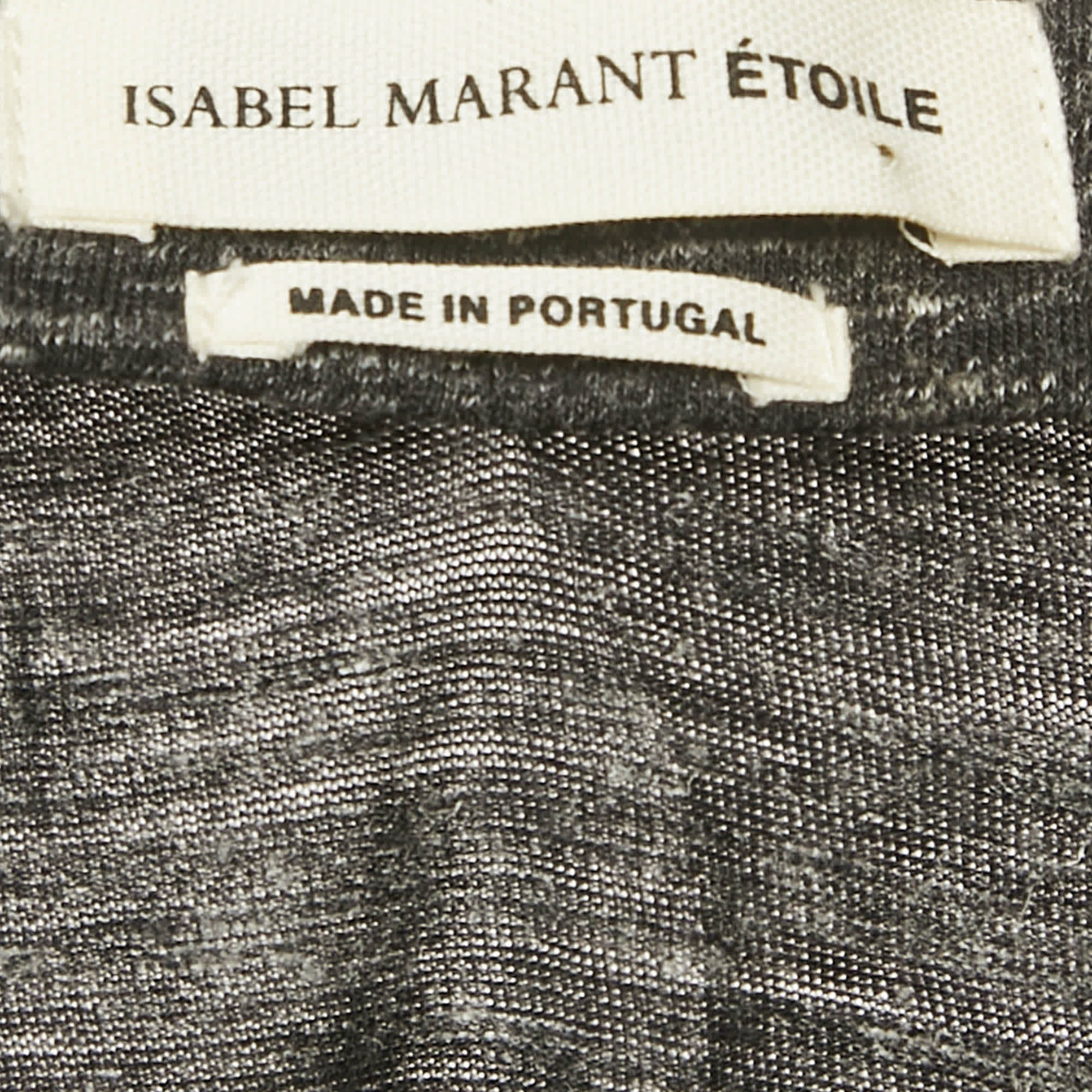 Isabel Marant Etoile Grey Jersey Ruffled Mini Skirt