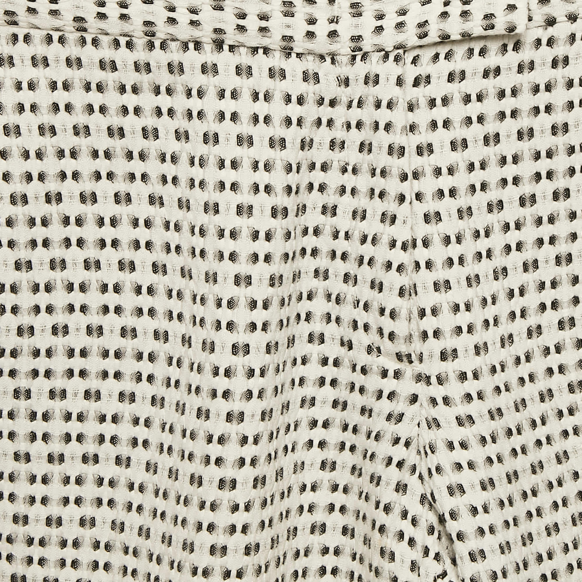 WHITE* Black/white Patterned Cotton Pants