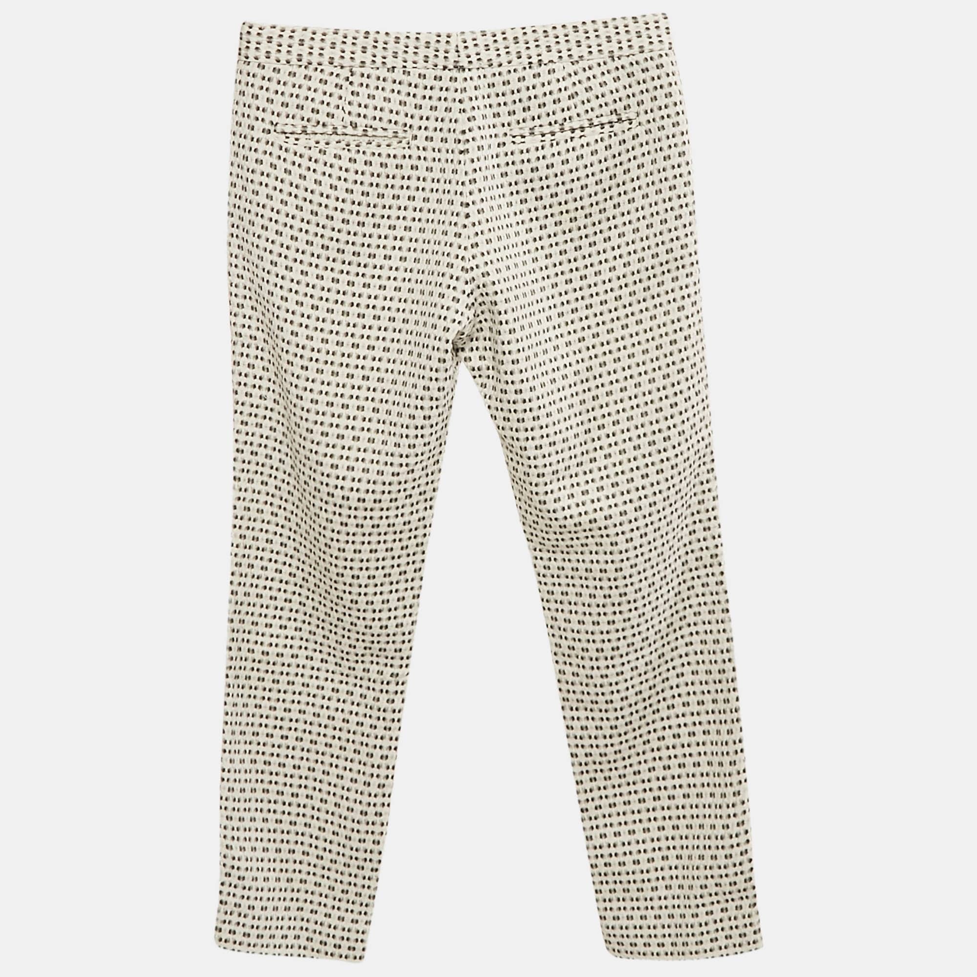 WHITE* Black/white Patterned Cotton Pants
