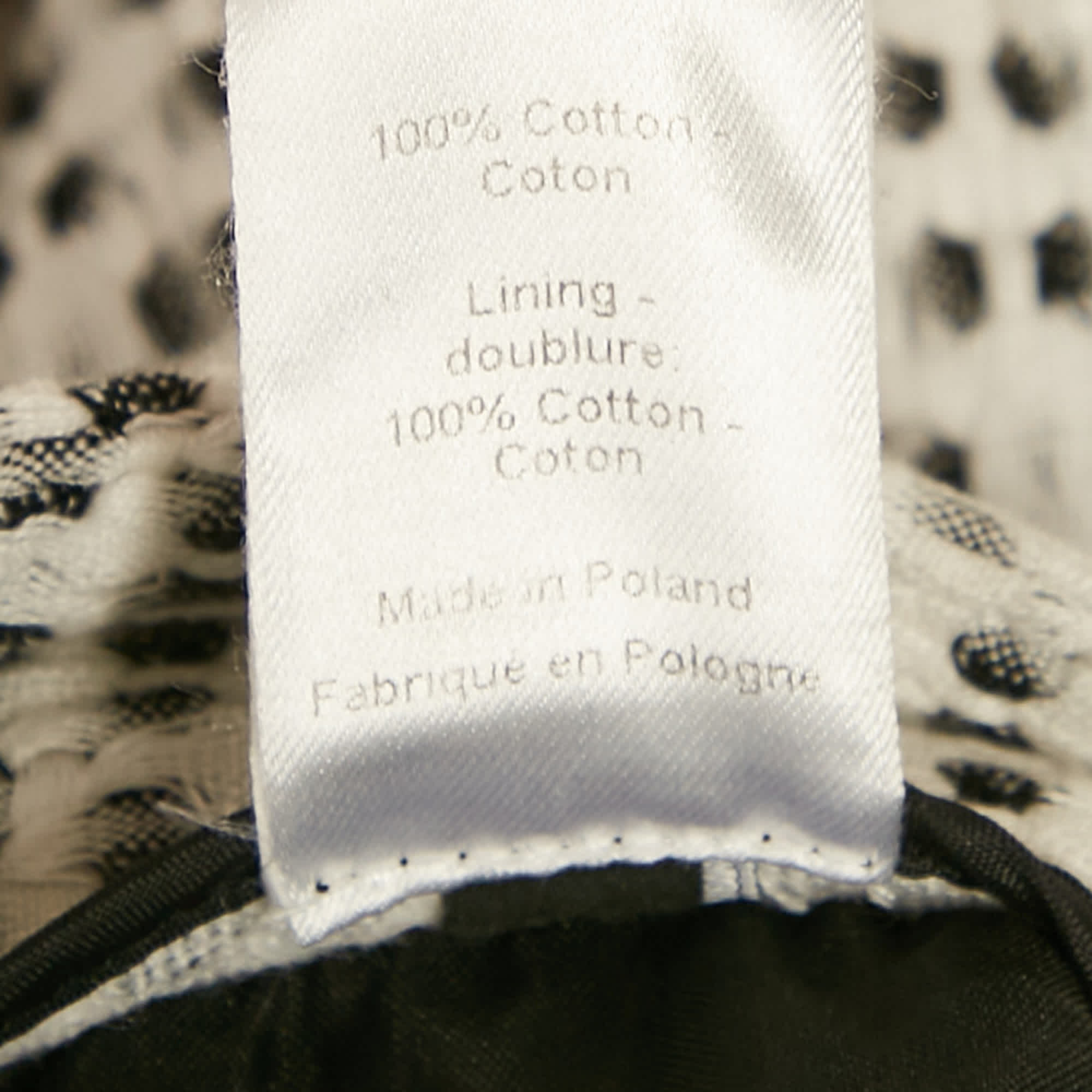 WHITE* Black/white Patterned Cotton Pants